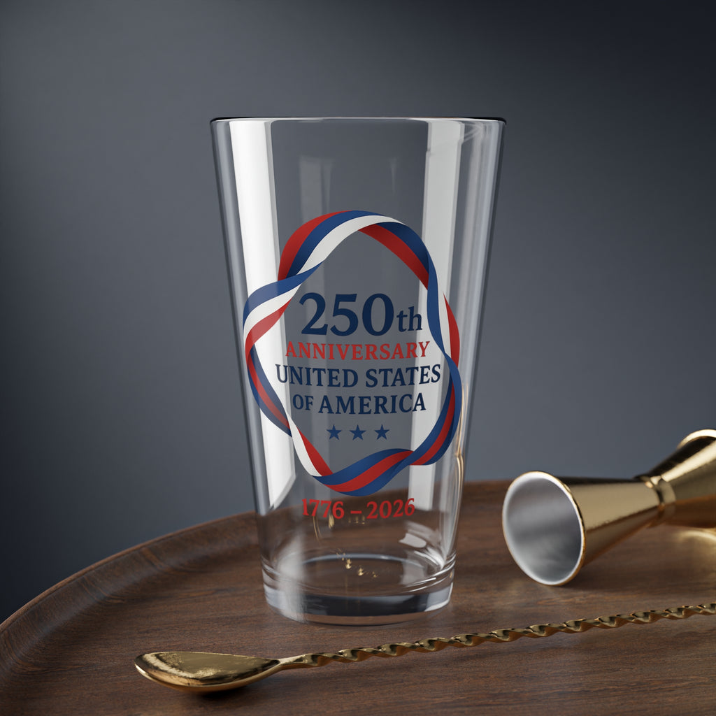 250th Anniversary USA Pint Glass America 1776-2026 Patriotic Beer Glass Semiquincentennial Gift 16oz Pint Glass