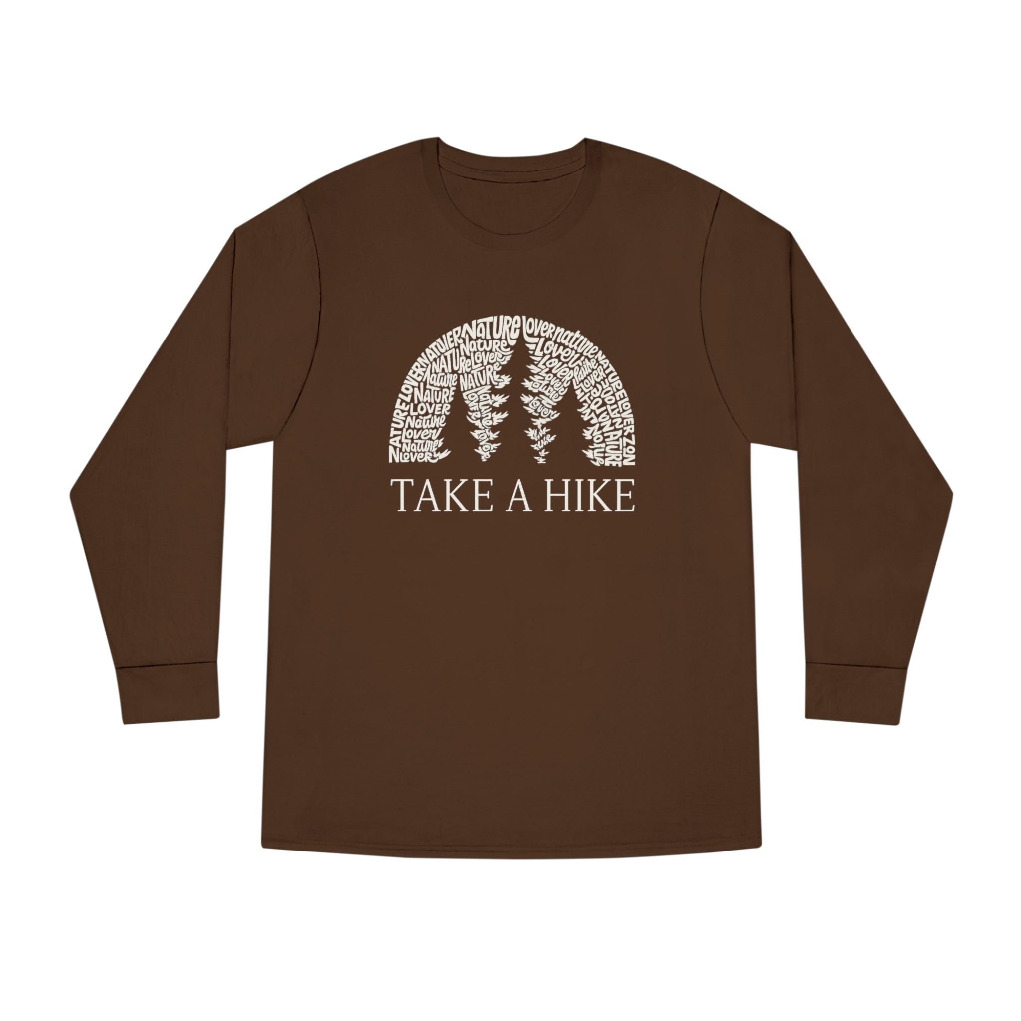 Take a Hike Shirt Nature Lover Hiking Tee Adventure Outdoors Long Sleeve Camper & Hiker Gift 4 colors 100% cotton