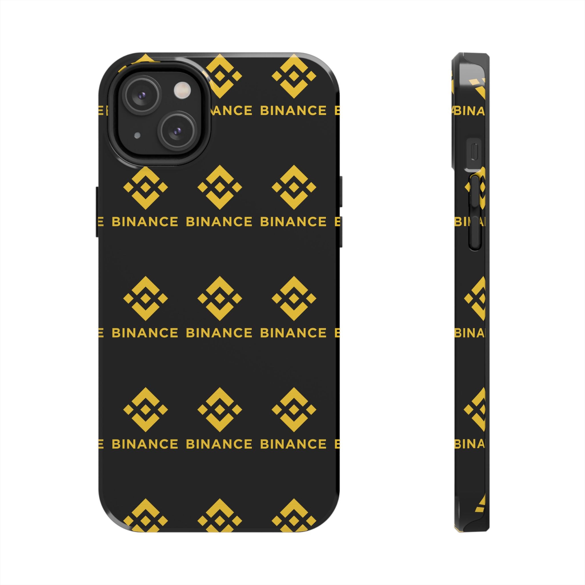 Binance Tough Phone Case BNB Crypto Phone Case iPhone and Samsung Case Glossy Protective Cover Binance Logo Case