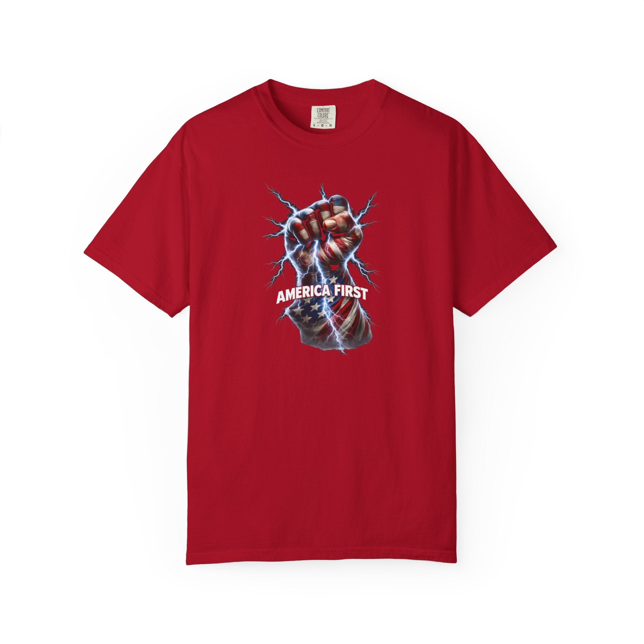 America First Patriotisches T-Shirt MAGA Supporter Grafik-Tee Pro Amerika Politische Kleidung 4 Farben 100% Baumwolle
