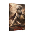 Custom Pet Warrior Canvas Spartan Dog Art Personalized Battle Dog Wall Art Epic Pet Portrait 12 x 18