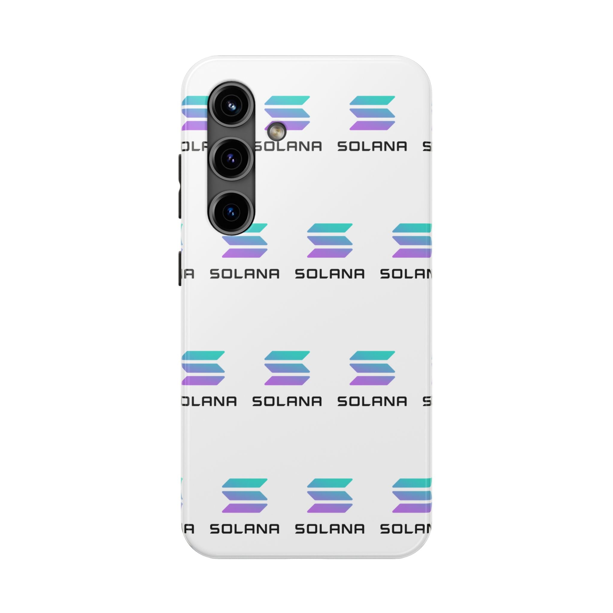 Solana Tough Phone Case Crypto Phone Case iPhone and Samsung Case Glossy Protective Cover SOL Phone Case