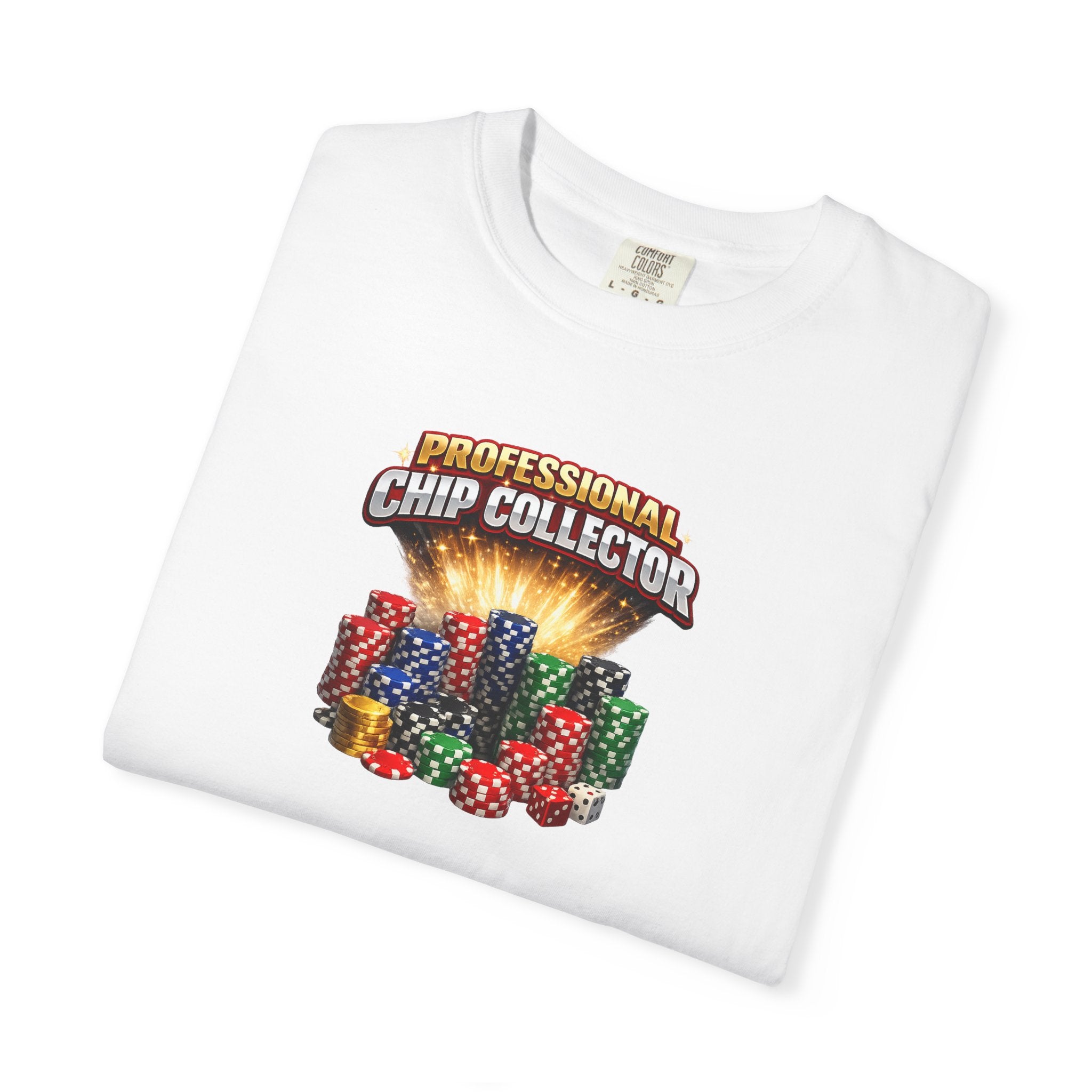 Professioneller Chip-Sammler Shirt Lustiges Pokerspieler T-Shirt Casino Nacht T-Shirt Kartenspieler Geschenk 7 Farben 100% Baumwolle