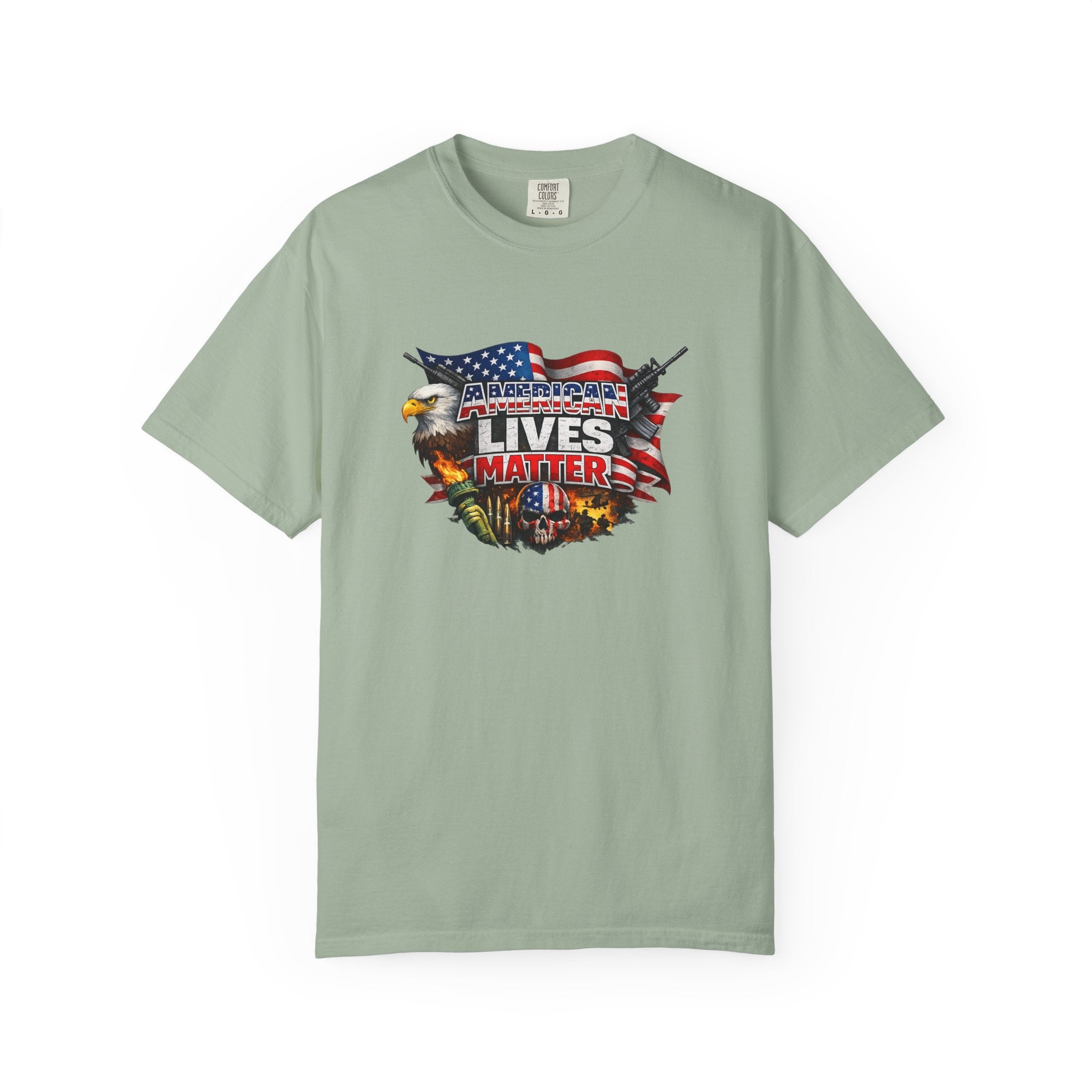 American Lives Matter Patriotisches T-Shirt Militär-Stil USA Freiheit Shirt Veteranen Support Tee 7 Farben 100% Baumwolle