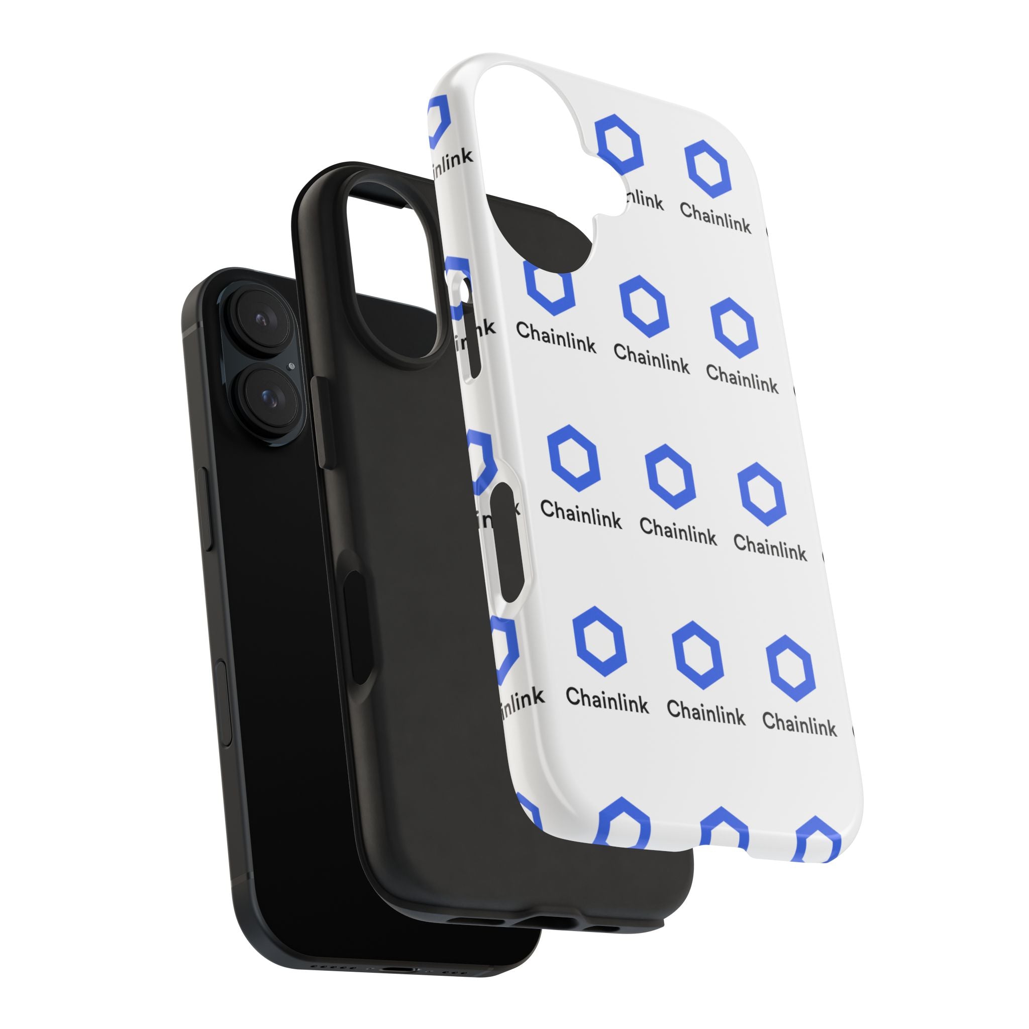 Chainlink Tough Phone Case LINK Crypto Phone Case iPhone and Samsung Case Glossy Protective Cover Chainlink Logo Case