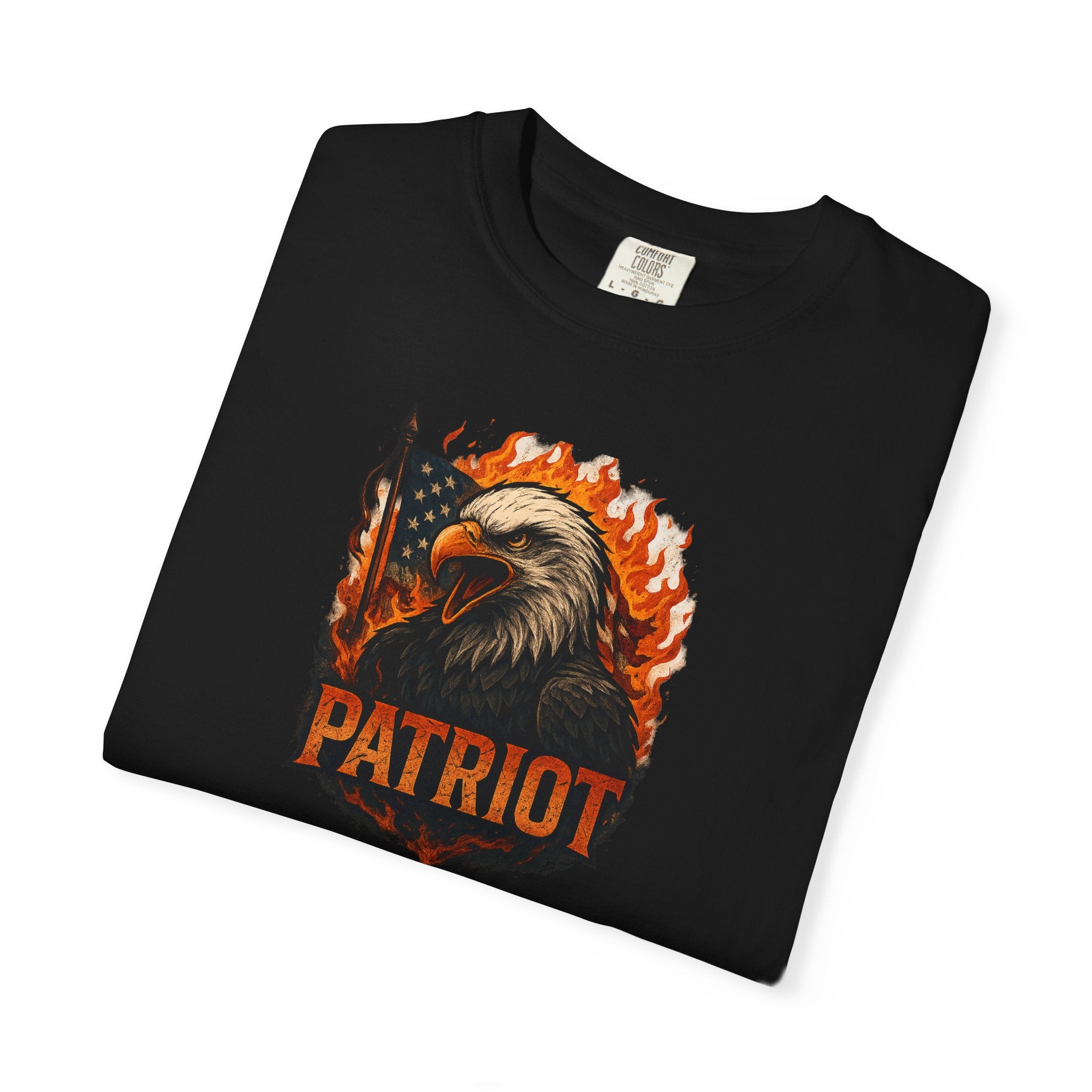 Patriot Eagle T-Shirt Bald Eagle American Flag Graphic Tee Freedom-USA Pride 6 colors 100% cotton