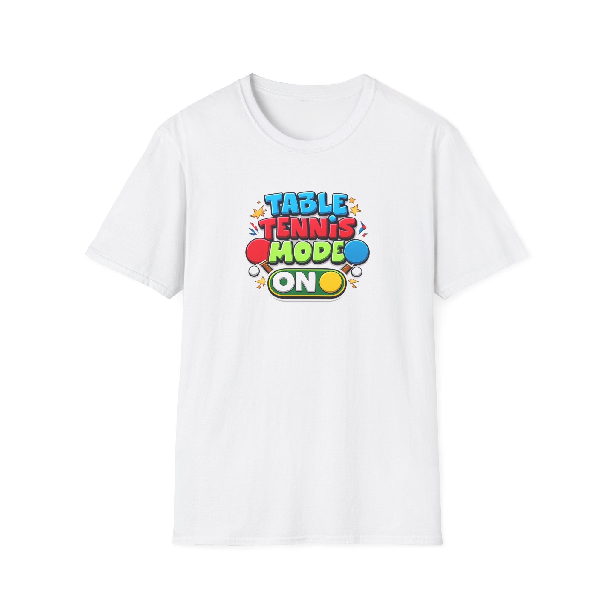 Table Tennis "Mode ON" T-Shirt Ping Pong Graphic Tee Funny Table Tennis TShirt 6 colors 100% cotton