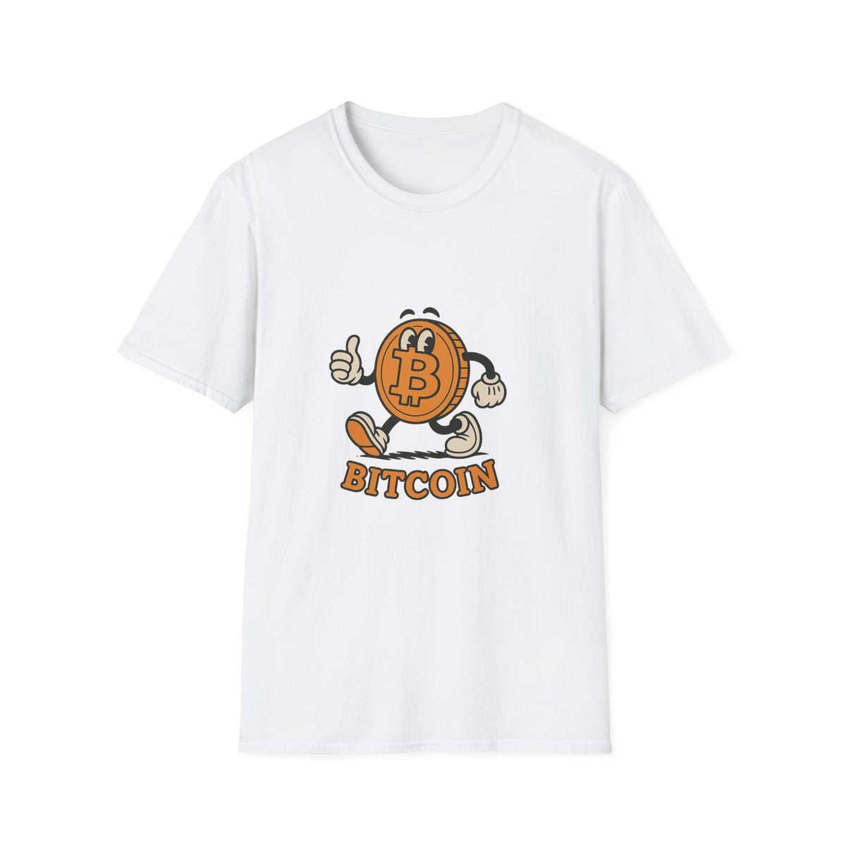 Bitcoin Tee with Character Who needs Gold when your Money has Legs 3 colors 100% cotton