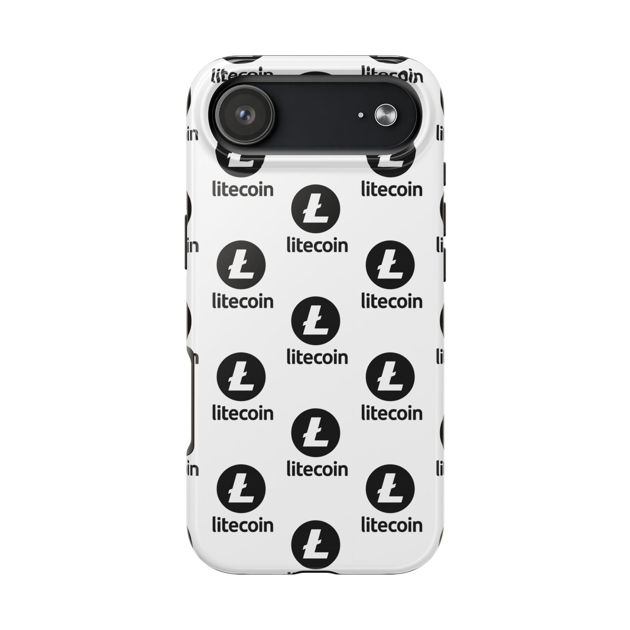 Litecoin Tough Phone Case Crypto iPhone Case Samsung Galaxy Case Litecoin Logo Phone Cover Glossy Protective Case