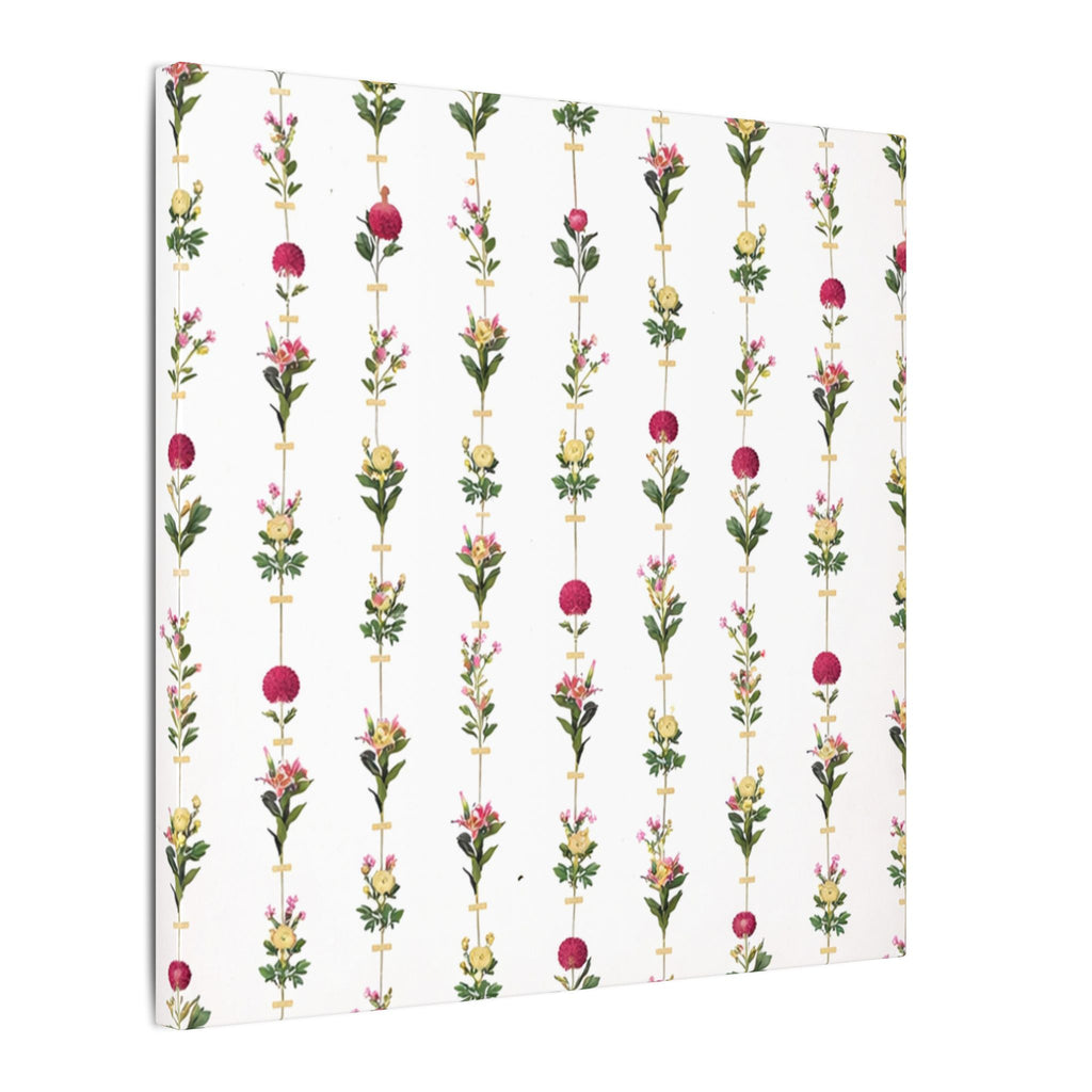 Minimalist Floral Canvas Wall Art Vertical Flower Pattern Wall Decor Dorm Room Decor Canvas Print Cute College Wall Art 14 x 14