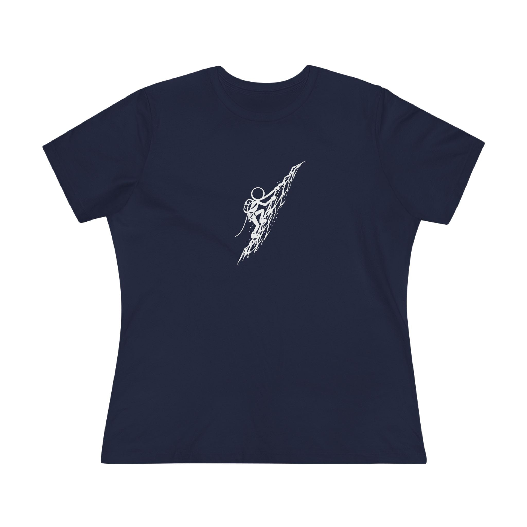Minimalist Rock Climber Women's TShirt Adventure Lover Tee Mountain Climbing Top Outdoor Hiking Gift for Her 4 colors 100% cotton