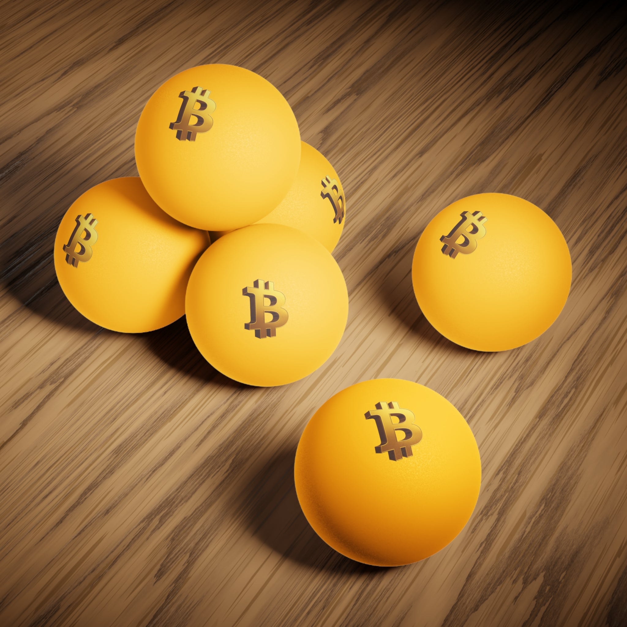 Set of 6 Bitcoin Ping Pong Balls Crypto Table Tennis Ball in 2 Colors White & Orange Fun Bitcoin Gift for Players