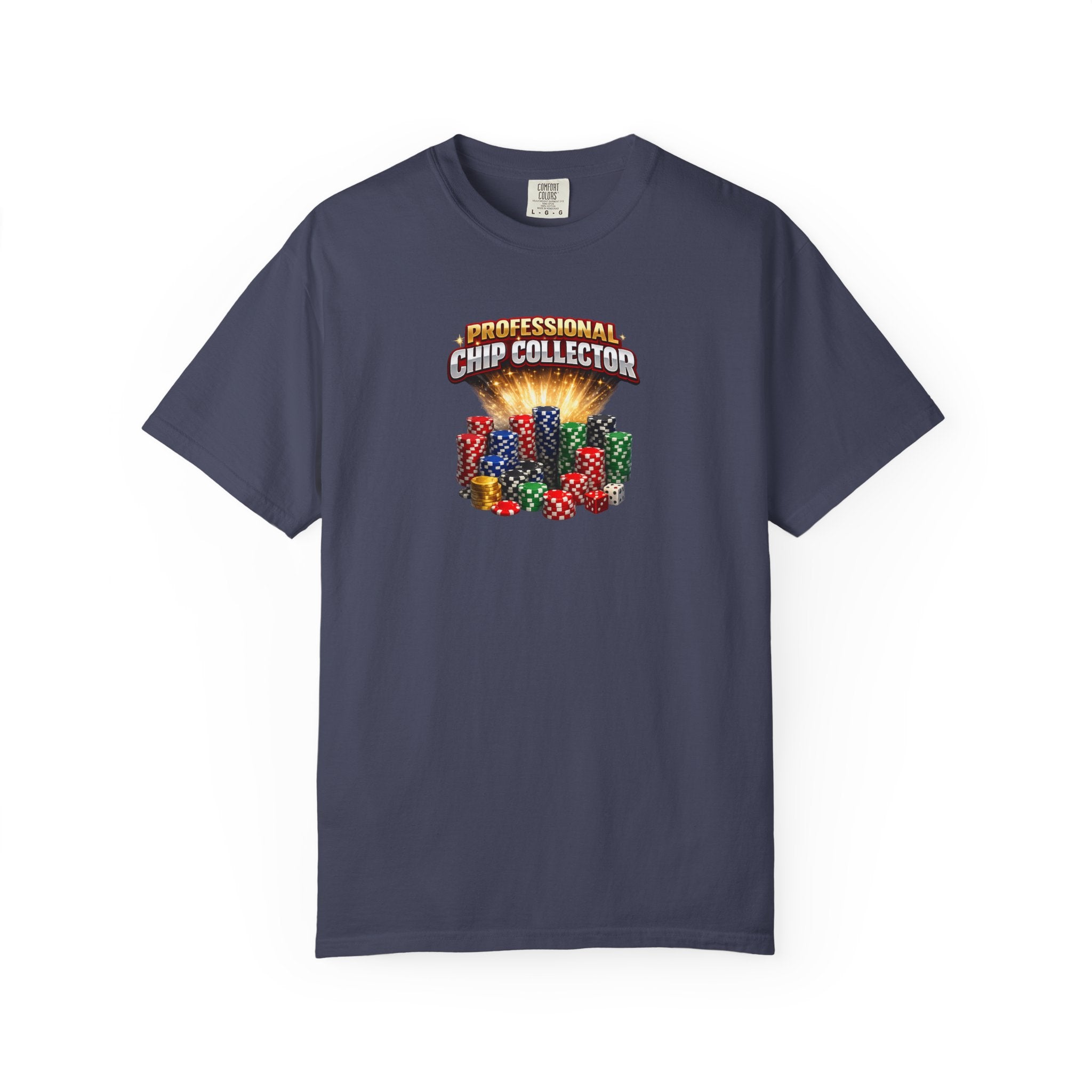 Professioneller Chip-Sammler Shirt Lustiges Pokerspieler T-Shirt Casino Nacht T-Shirt Kartenspieler Geschenk 7 Farben 100% Baumwolle