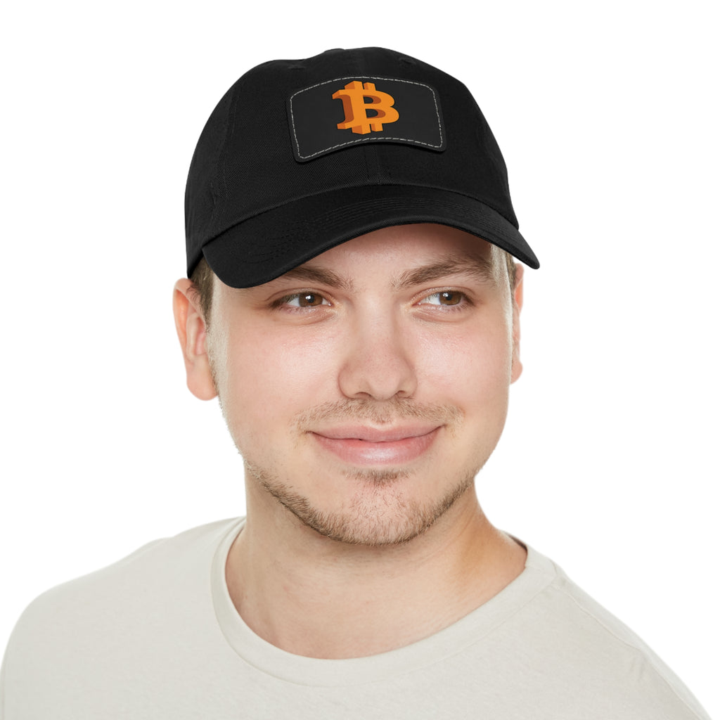 Bitcoin Believer Hat Twill Cap with B Logo on Leather Patch