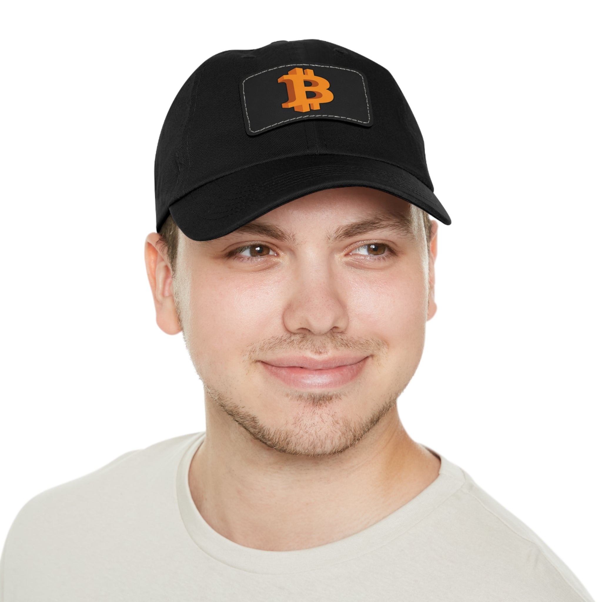 Bitcoin Believer Hat Twill Cap with B Logo on Leather Patch