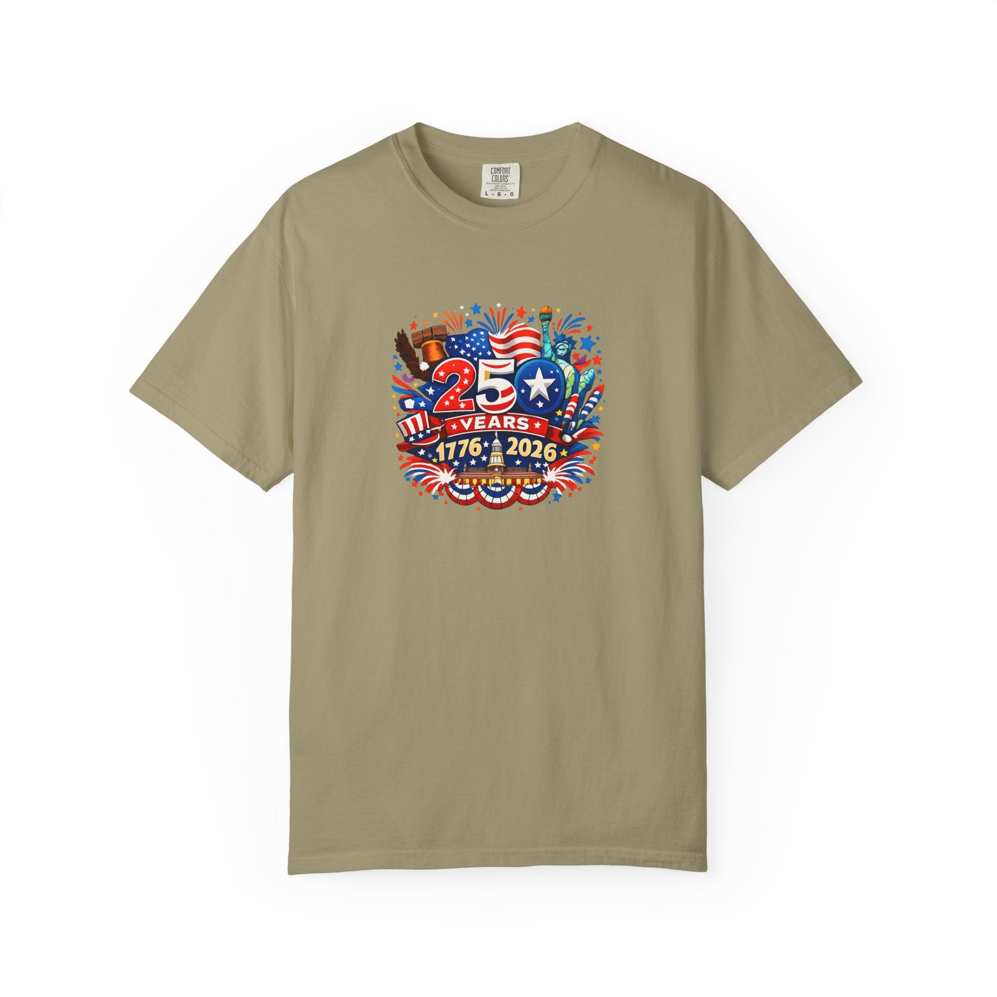 Amerika 250 Jahre T-Shirt 1776-2026 T-Shirt USA Unabhängigkeits-Jubiläum T-Shirt Vierter Juli T-Shirt 6 Farben 100% Baumwolle