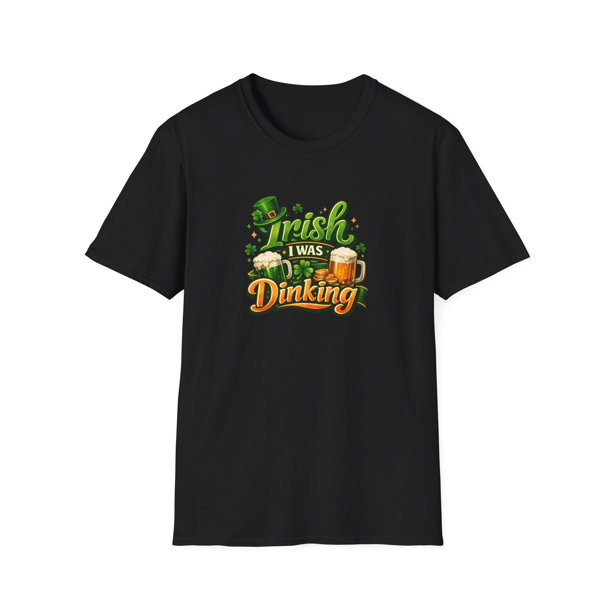 Irish I Was Dinking Shirt Funny Pickleball St Patricks Day Tee Irish Pickleball Shirt Lucky Shamrock Tee 6 colors 100% cotton
