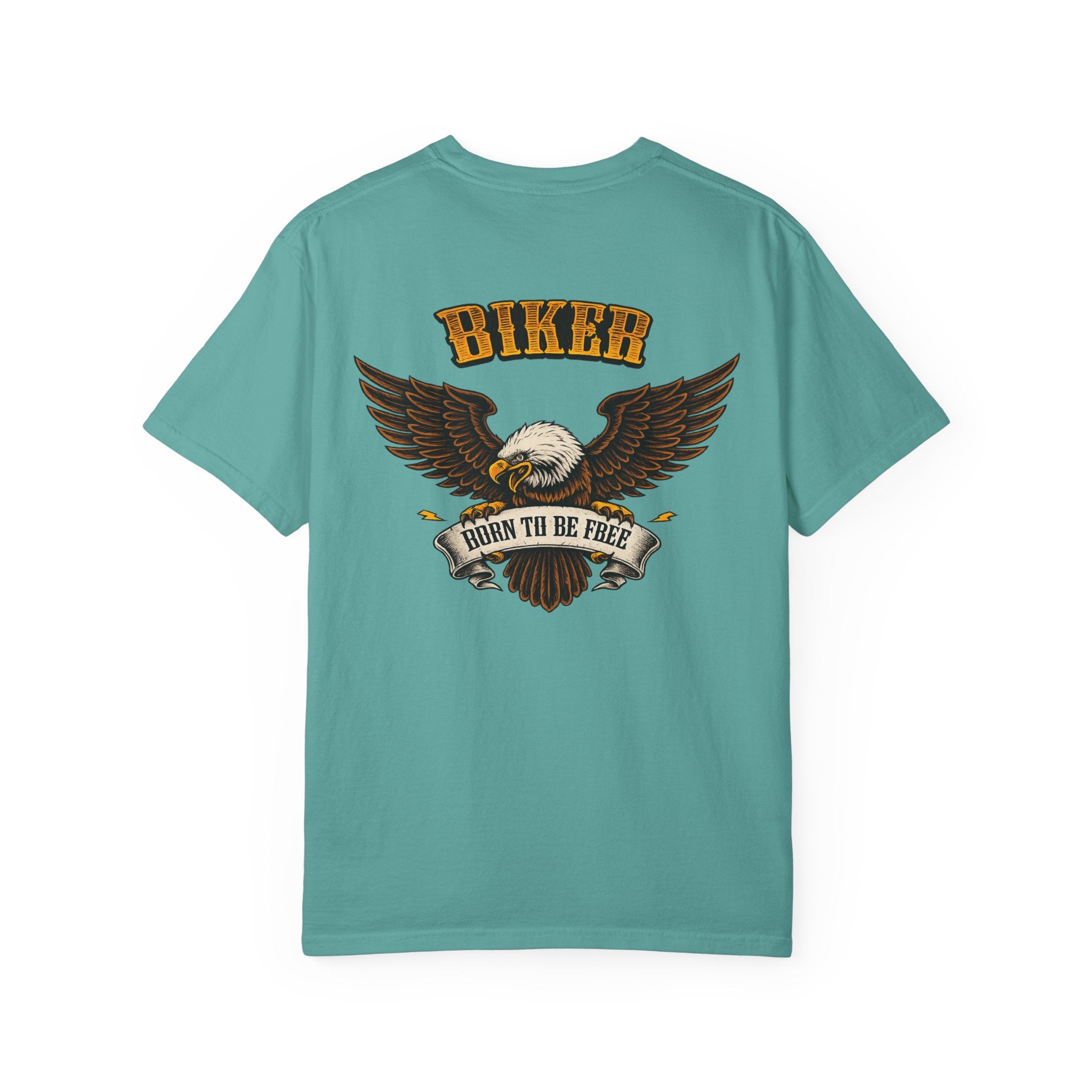Biker Born to Be Free T-Shirt Eagle Motorcycle Shirt Harley Rider Graphic Tee Freedom Rider Tee 11 colors 100% cotton