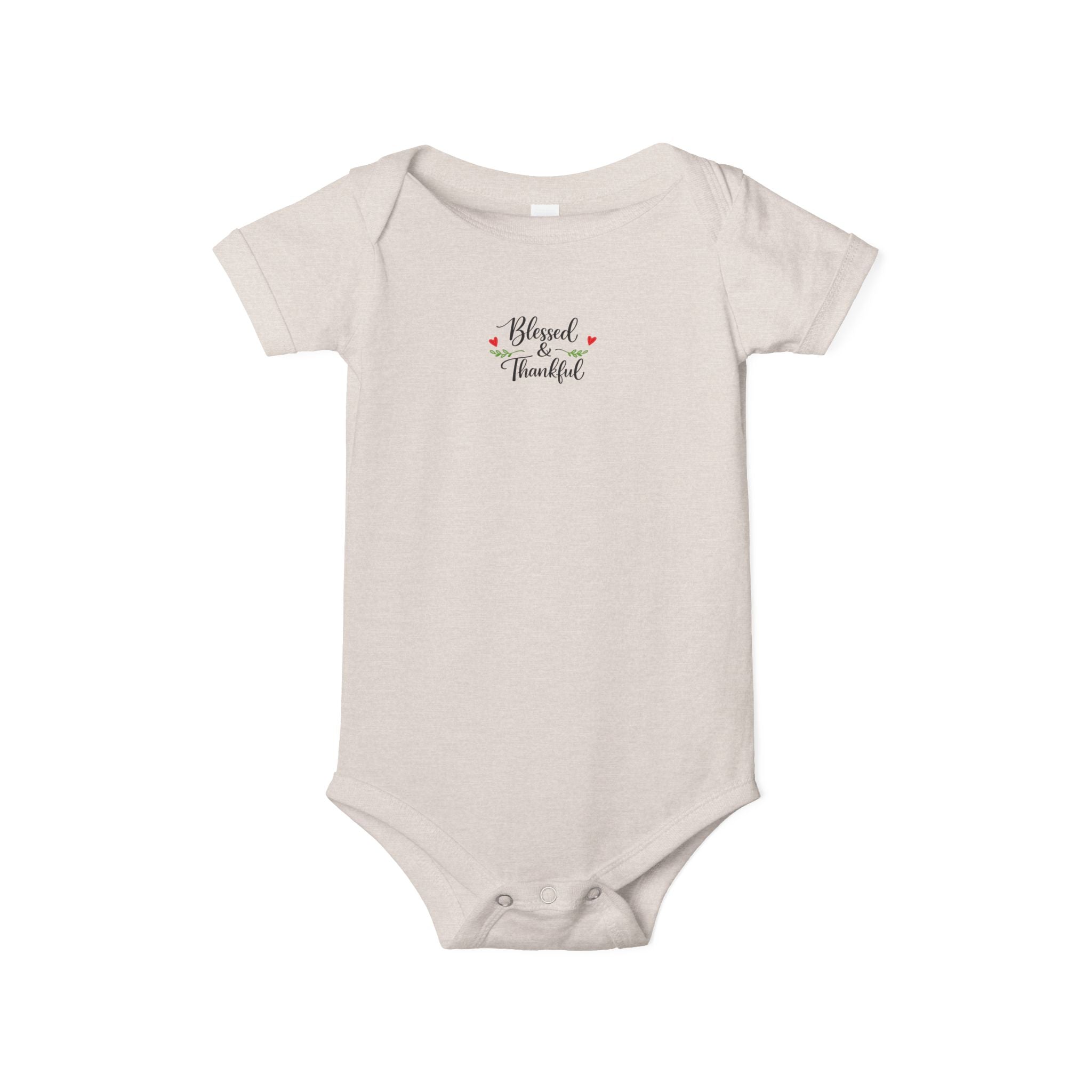 Blessed & Thankful Baby Onesie Cute Christian Baby Bodysuit Faith Baby Shower Gift Religious Infant Clothes 7 colors 100% cotton