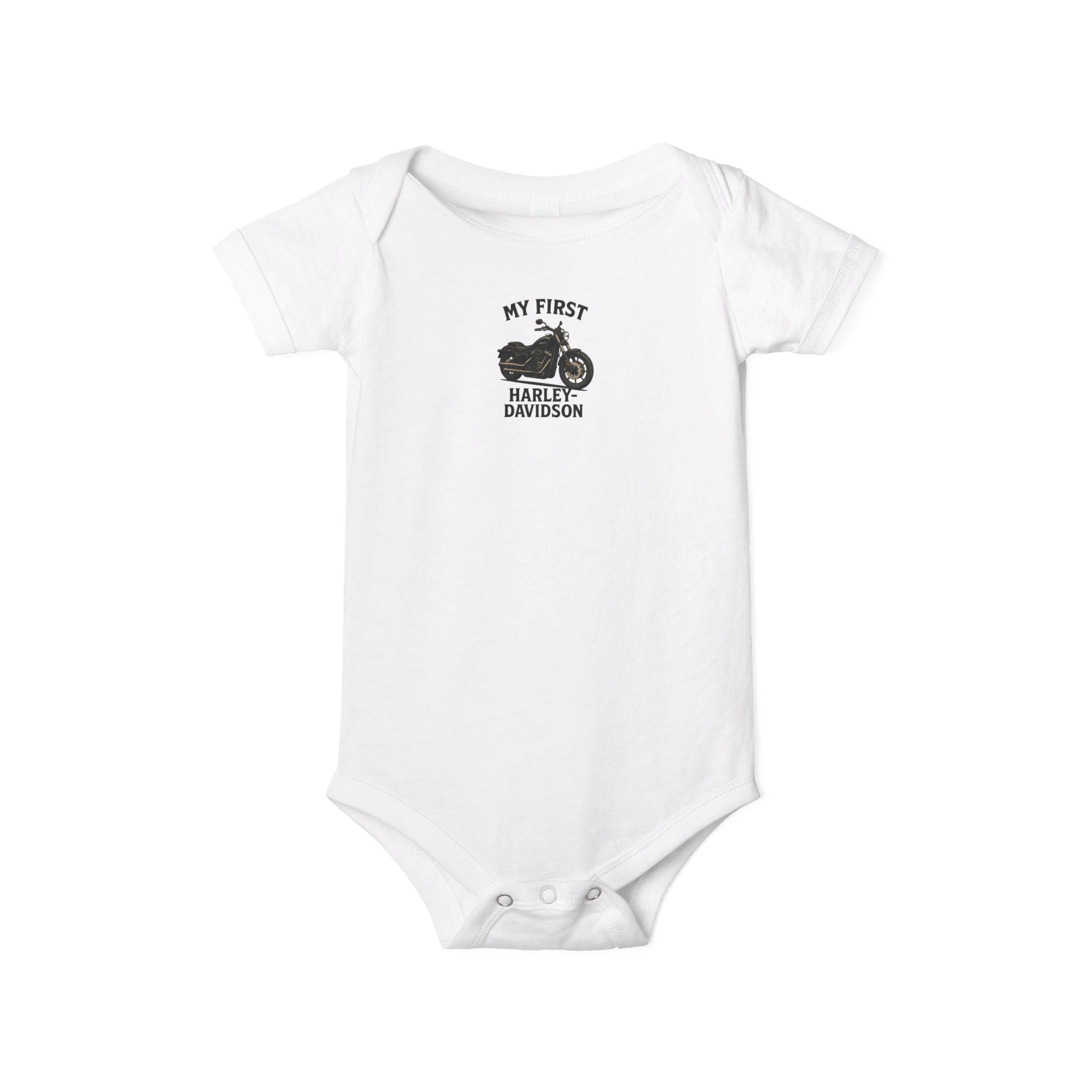 My First Harley Adorable Baby Onesie for Little Bikers Cute Motorcycle Infant Bodysuit Harley Baby Gift 4 colors 100% cotton