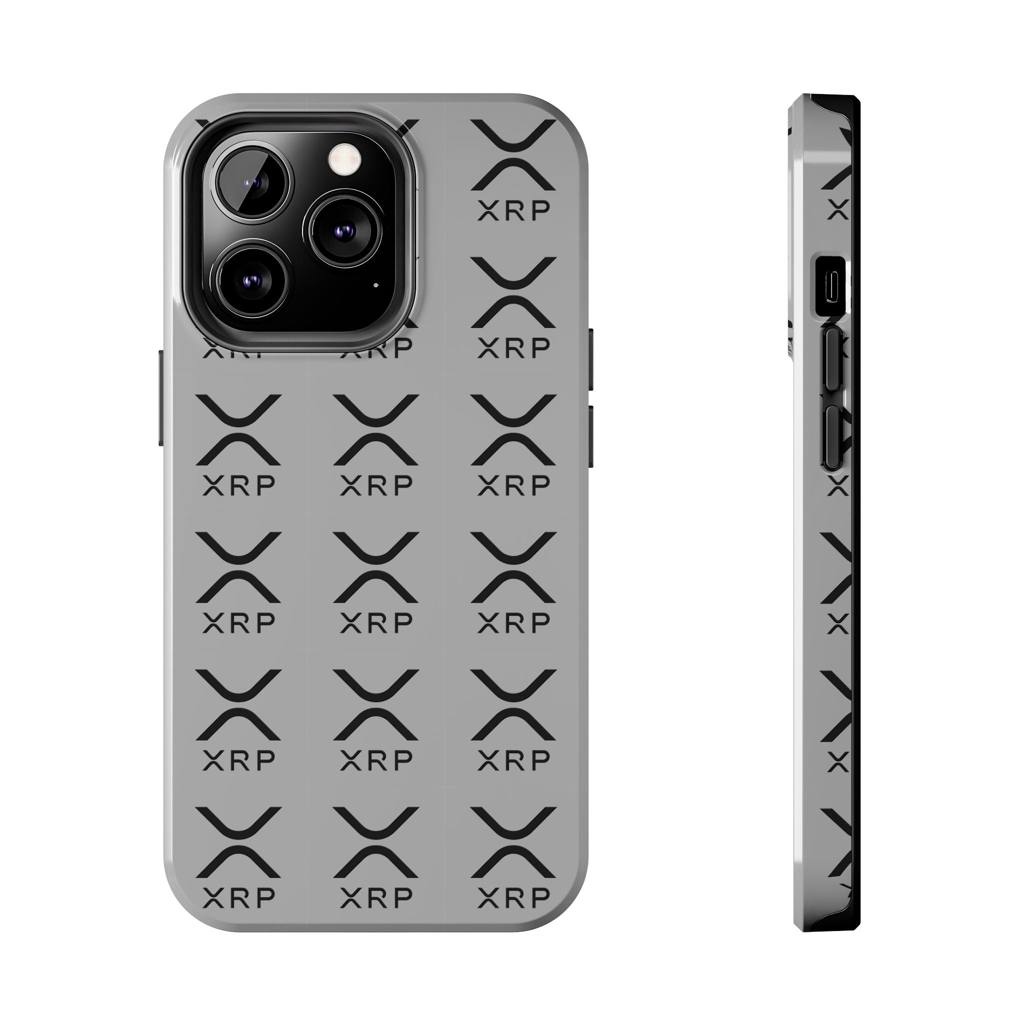 XRP Tough Phone Case Crypto iPhone Samsung Case Glossy Protective Phone Cover Modern Ripple Pattern Case