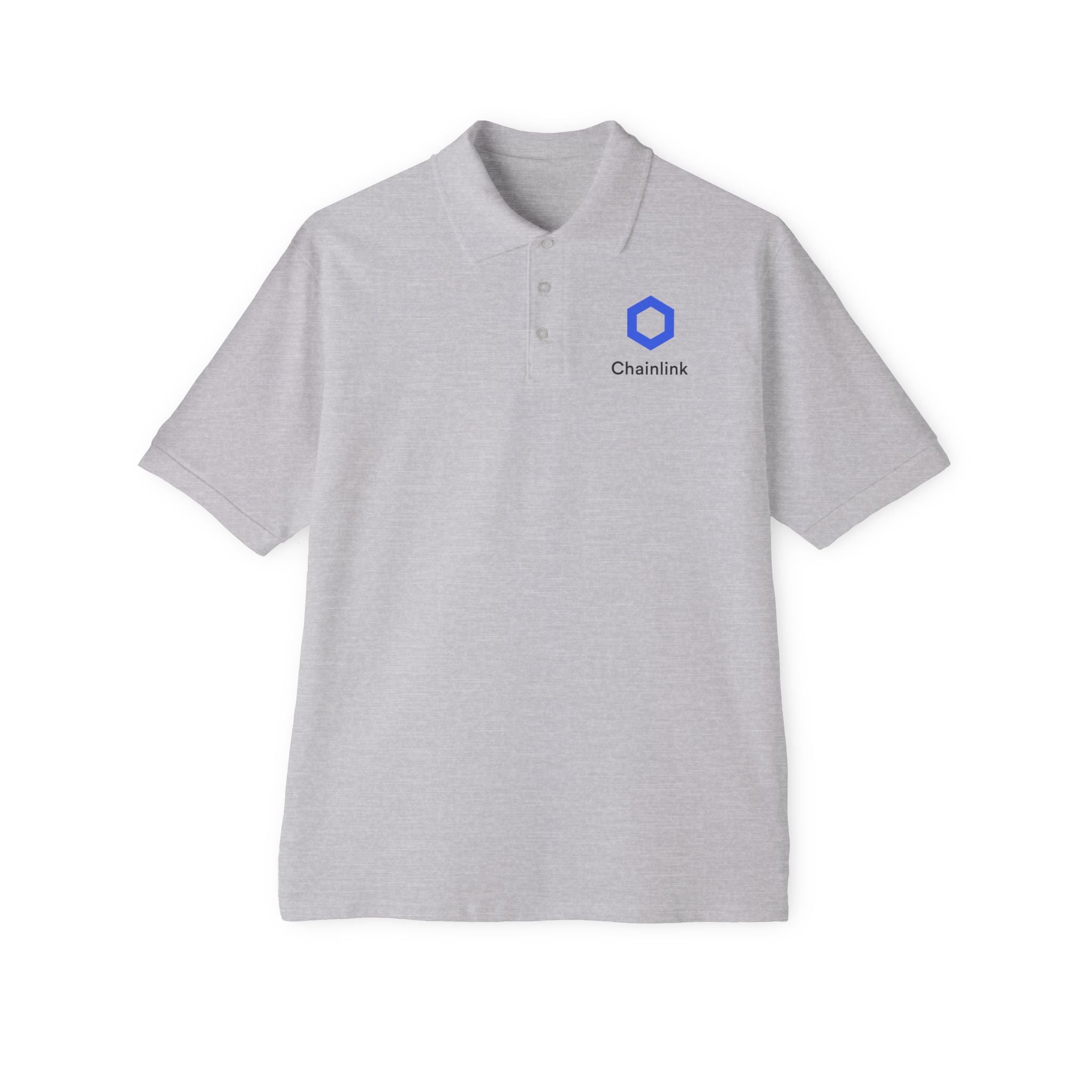 Chainlink LINK Crypto Polo Shirt for Men Blockchain Logo Polo Web3 Crypto Apparel Crypto Enthusiast Gift 5 colors 100% cotton