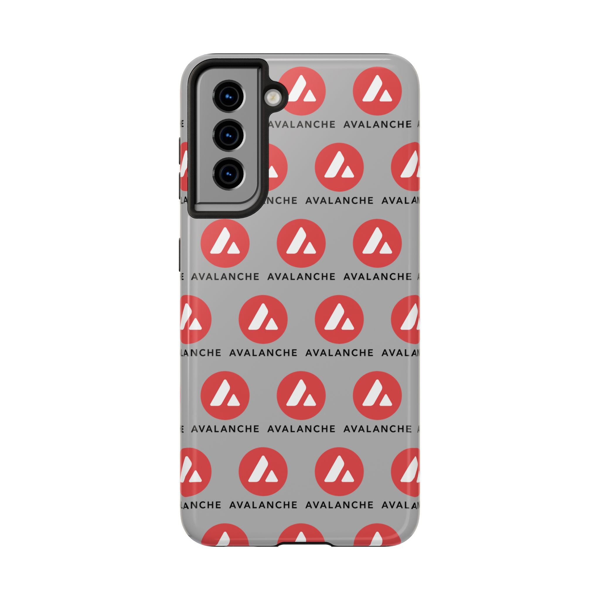 Avalanche Tough Phone Case AVAX Crypto Phone Case iPhone and Samsung Case Glossy Protective Cover Avalanche Logo Case