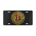 Red And Gold Bitcoin Vanity Plate Aluminum Front License Plate