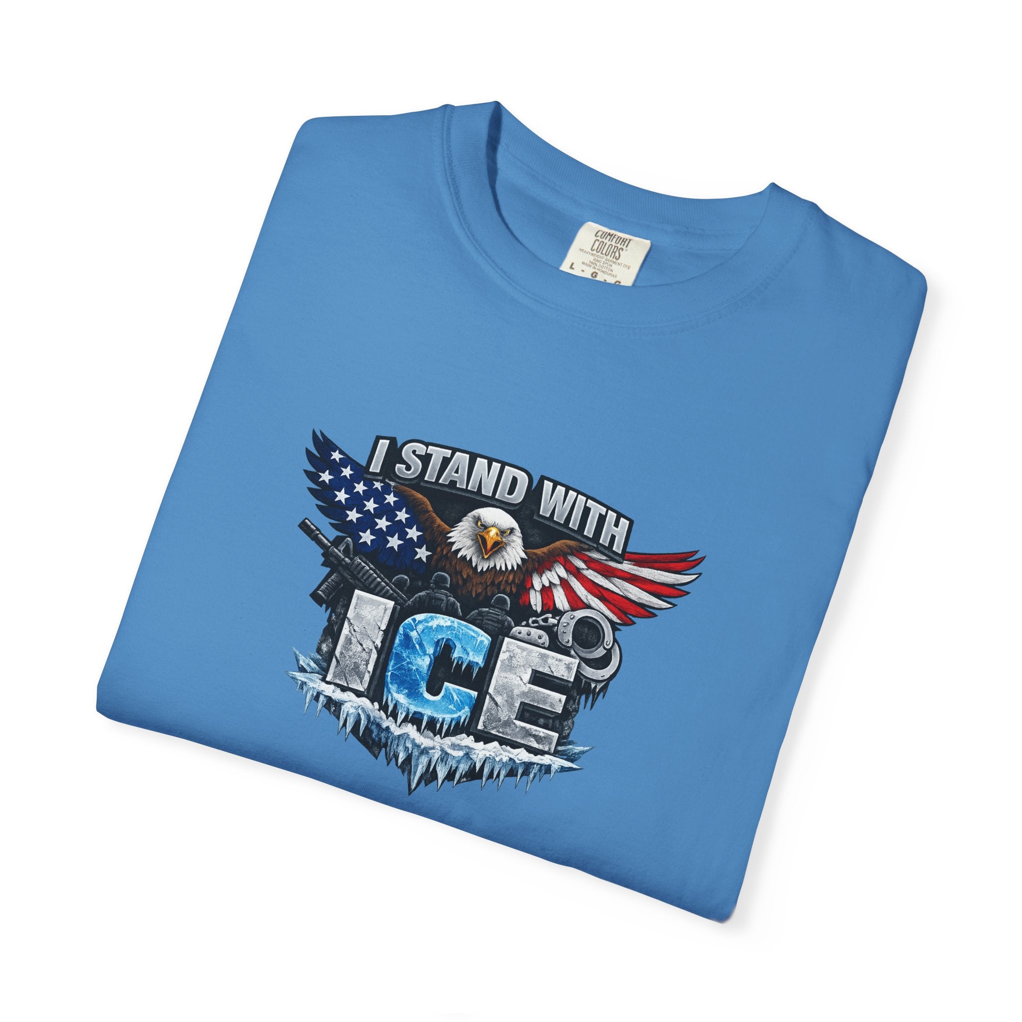 I Stand With ICE T-Shirt Pro ICE Support Shirt Conservative America Shirt Freedom & Law Enforcement Tee 9 colors 100% cotton