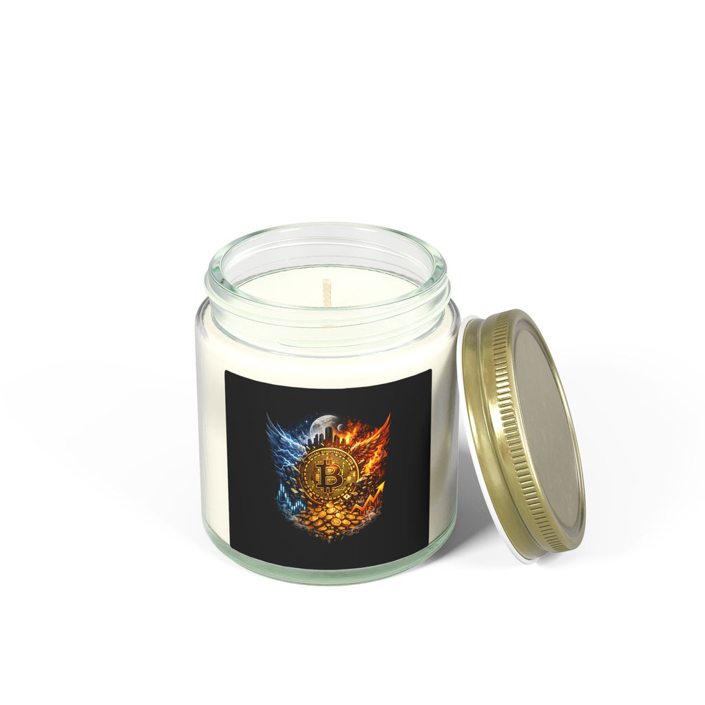 Bitcoin Scented Candles, Coconut Apricot Wax (4oz, 9oz) 8 scents available