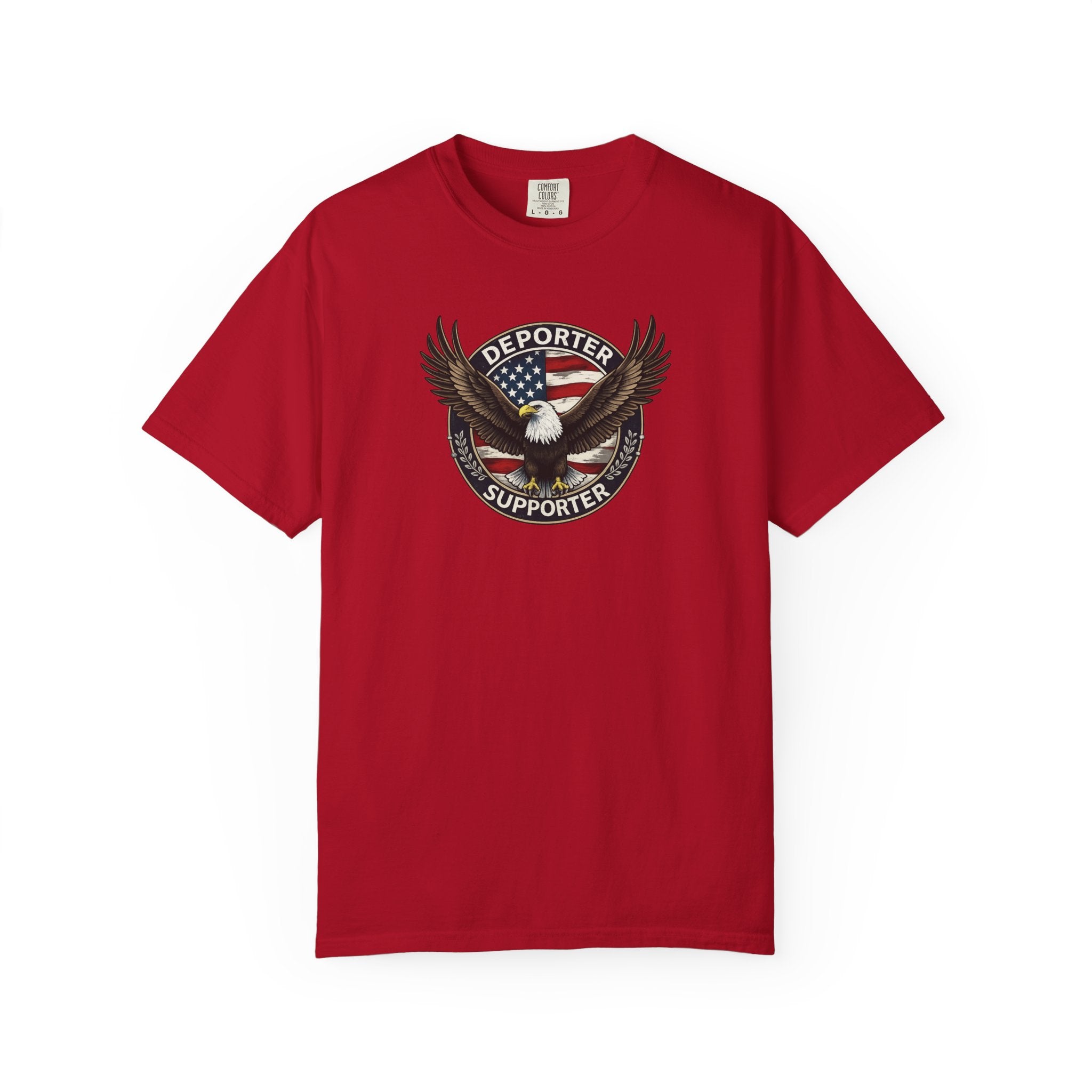 Abschiebeunterstützer T-Shirt Patriotischer Adler Grenzwall Shirt MAGA Einwanderungs Grafik-Tee America First Shirt 6 Farben 100% Baumwolle