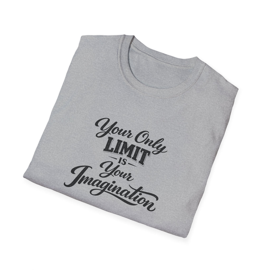 Your Only Limit Is Your Imagination Motivational Quote T-Shirt Inspirational Typography Tee 7 colors 100% cotton