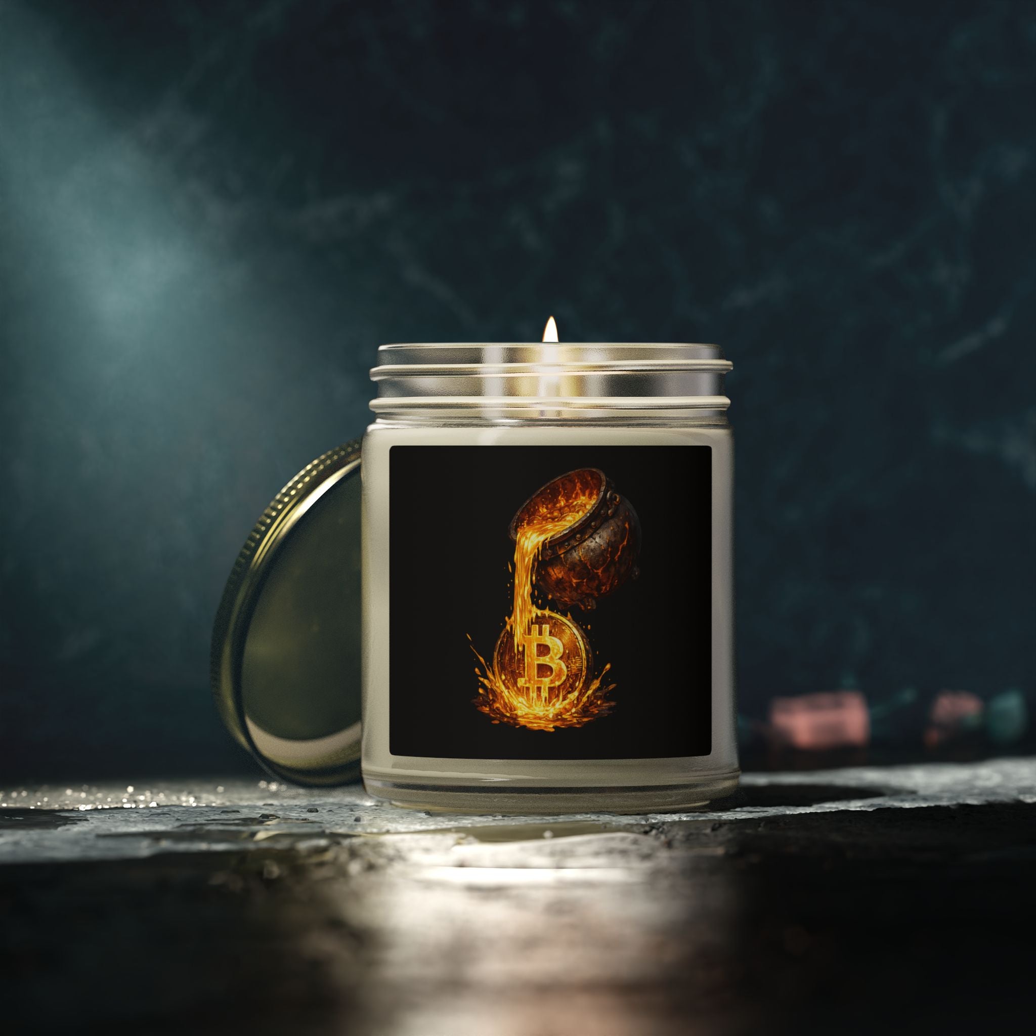 Bitcoin Scented Candles Coconut Apricot Wax (4oz, 9oz)