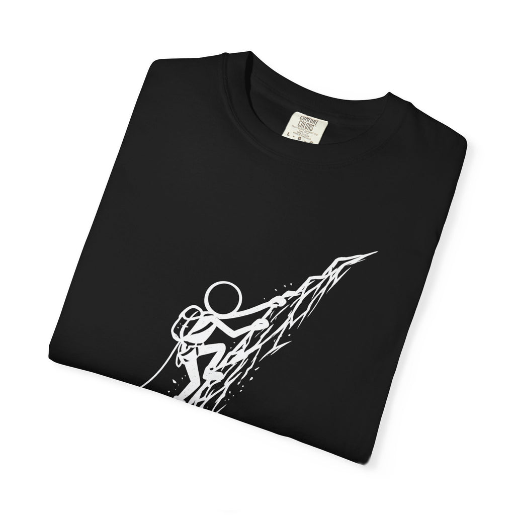 Mountain Climber Stick Figure TShirt Adventure Graphic Tee Rock Climbing Shirt Minimalist Hiking Tee 7 colors 100% cotton