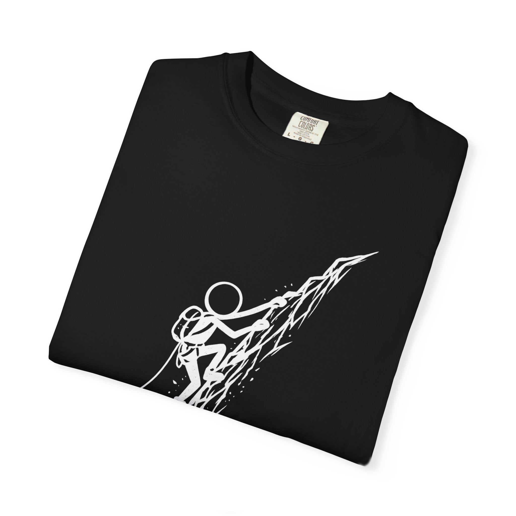 Mountain Climber Stick Figure TShirt Adventure Graphic Tee Rock Climbing Shirt Minimalist Hiking Tee 7 colors 100% cotton