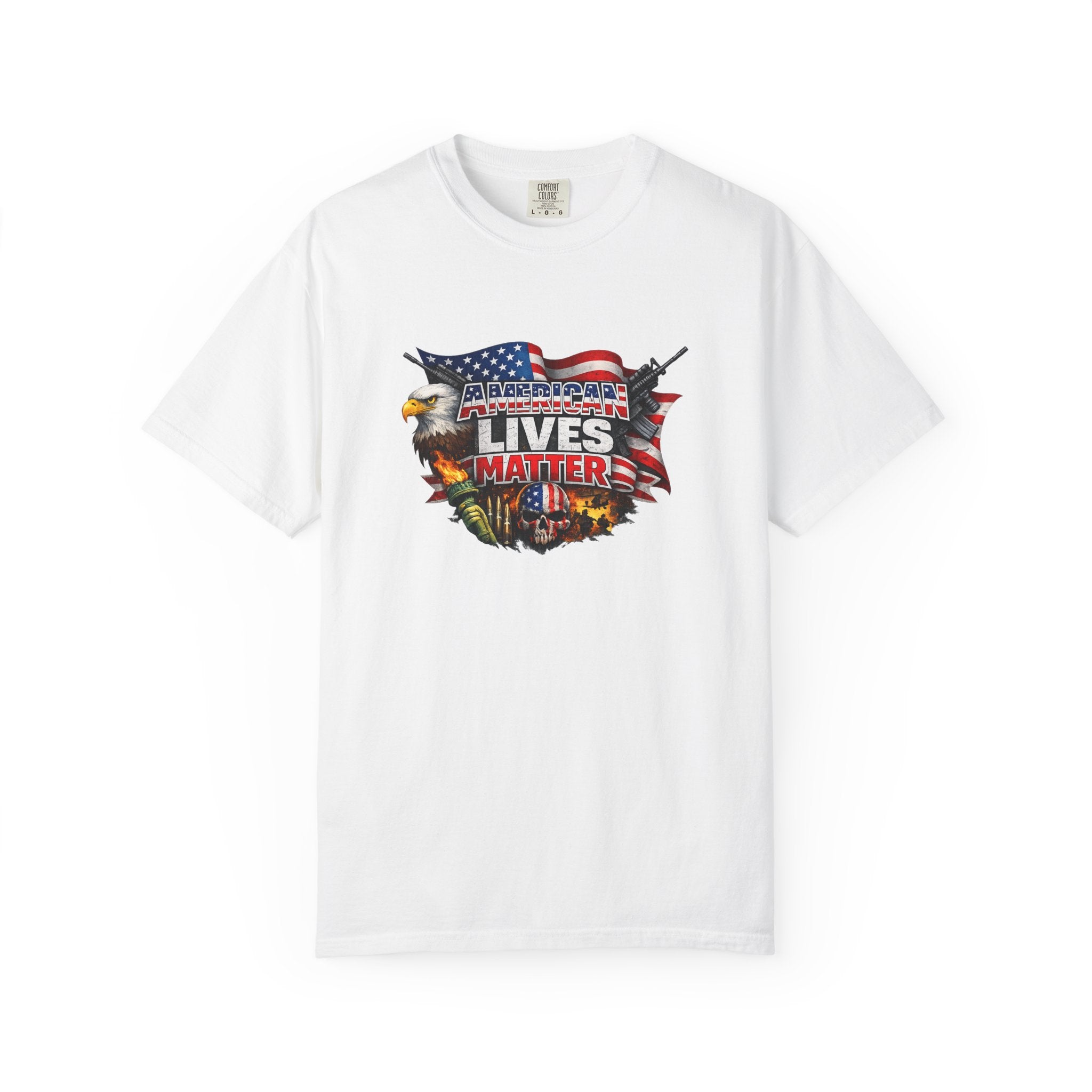 American Lives Matter Patriotisches T-Shirt Militär-Stil USA Freiheit Shirt Veteranen Support Tee 7 Farben 100% Baumwolle