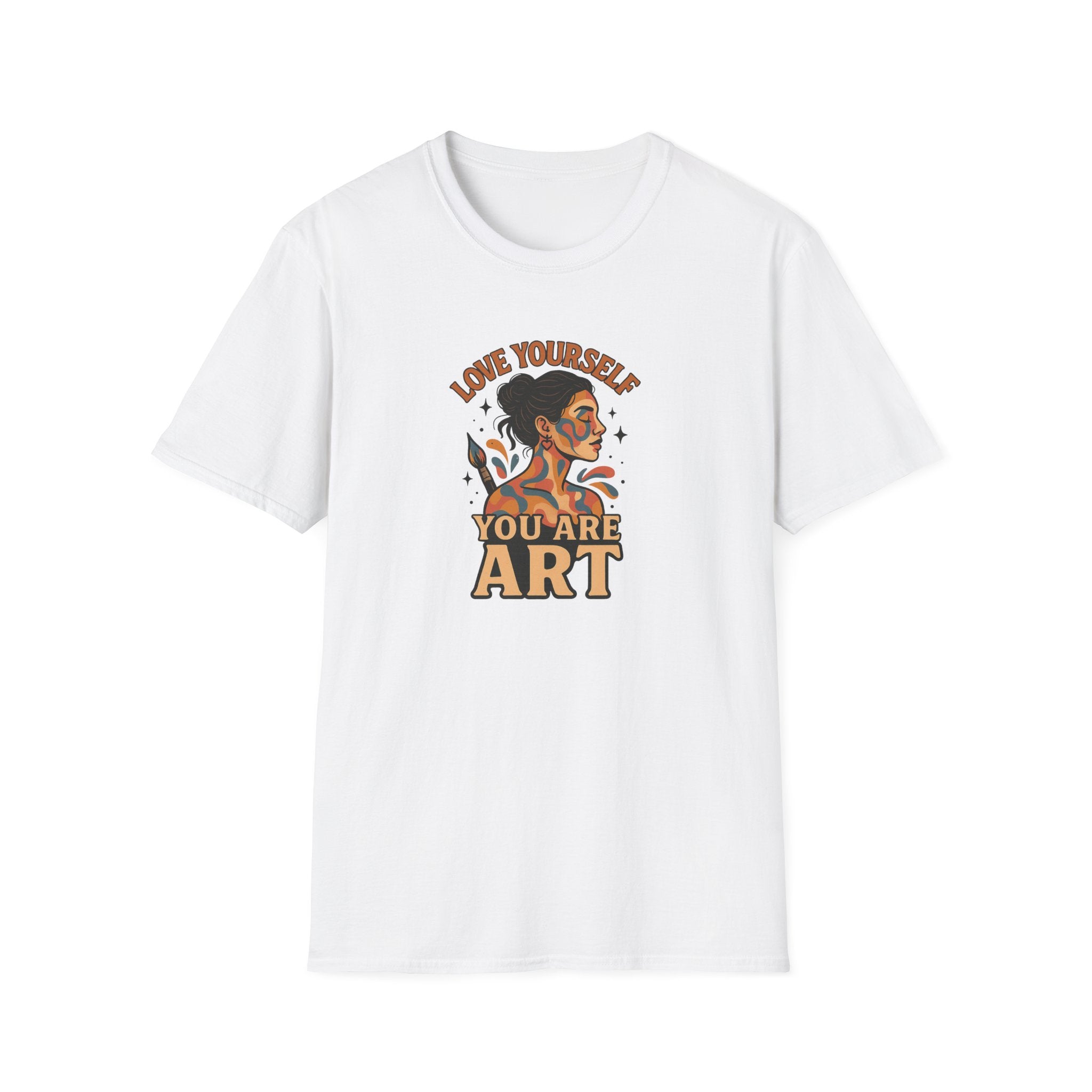 Love Yourself You Are Art T-Shirt Inspirational Graphic Tee for Women Retro Self Love Shirt 8 colors 100% cotton