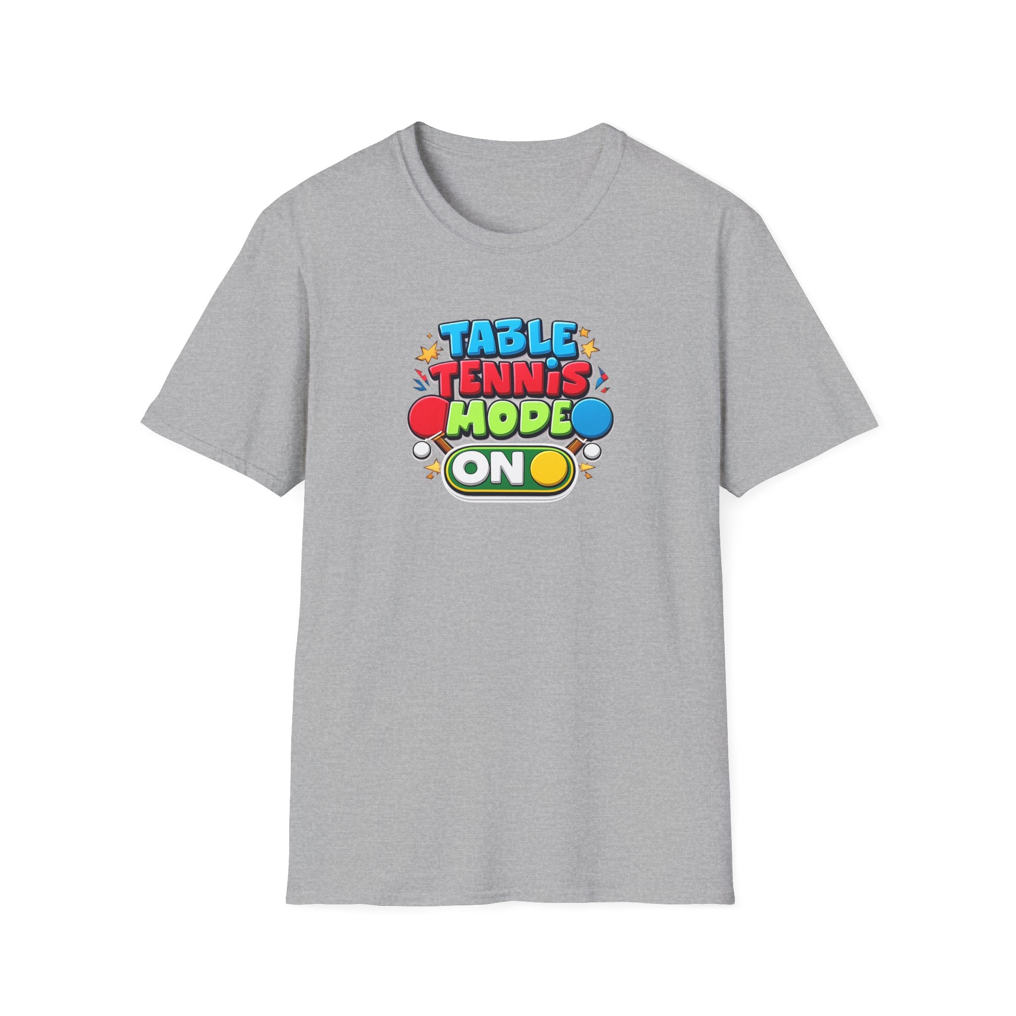 Table Tennis "Mode ON" T-Shirt Ping Pong Graphic Tee Funny Table Tennis TShirt 6 colors 100% cotton