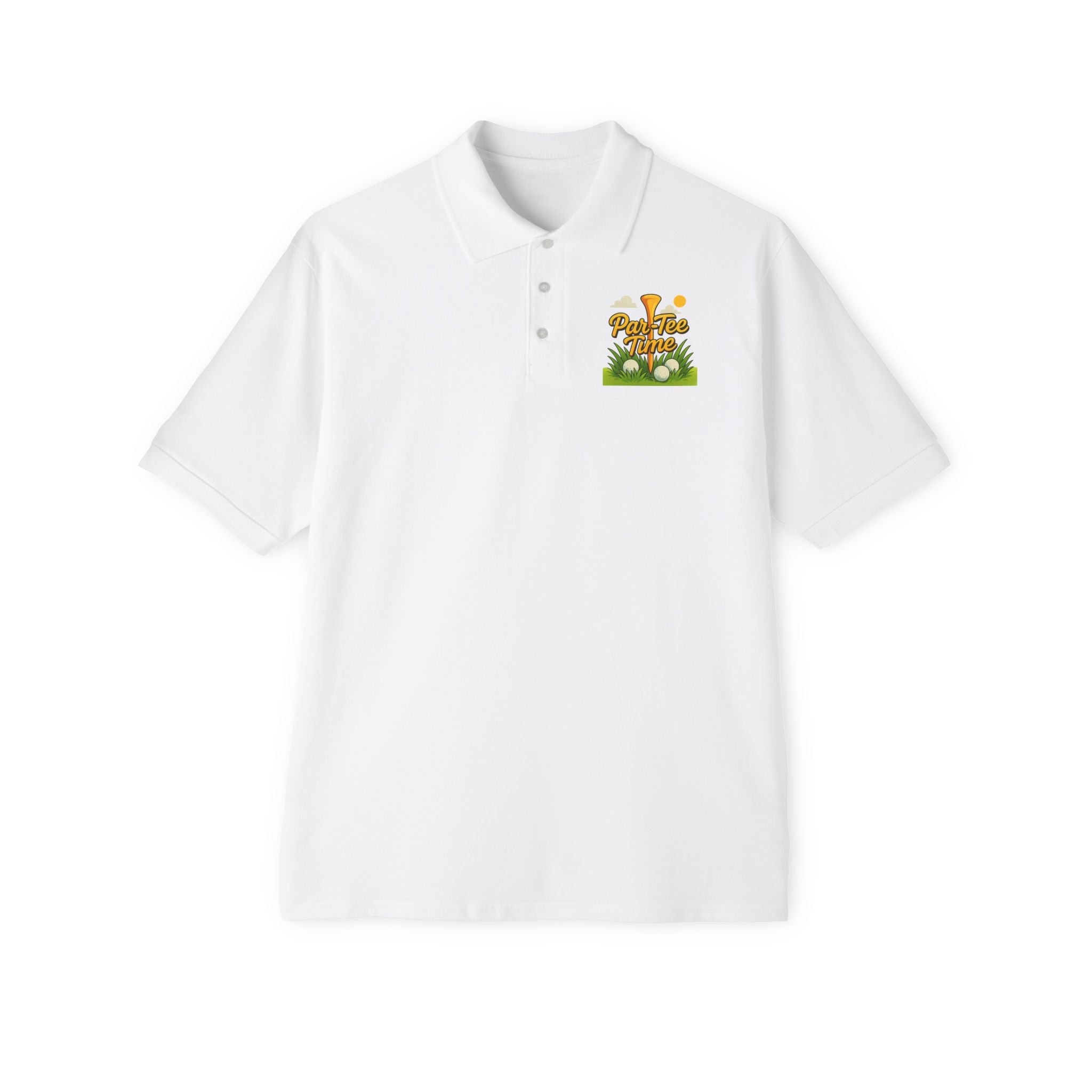 Par-Tee Time Golf Polo Shirt Funny Golfer Polo Mens Golf Shirt Golf Lover Gift Casual Golf Apparel 5 colors 100% cotton