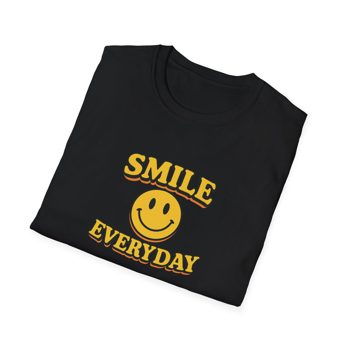 Smile Everyday Retro Tee Happy Vibes Shirt Positive Quote Graphic Tee Feel-Good Aesthetic Shirt 5 colors 100% cotton
