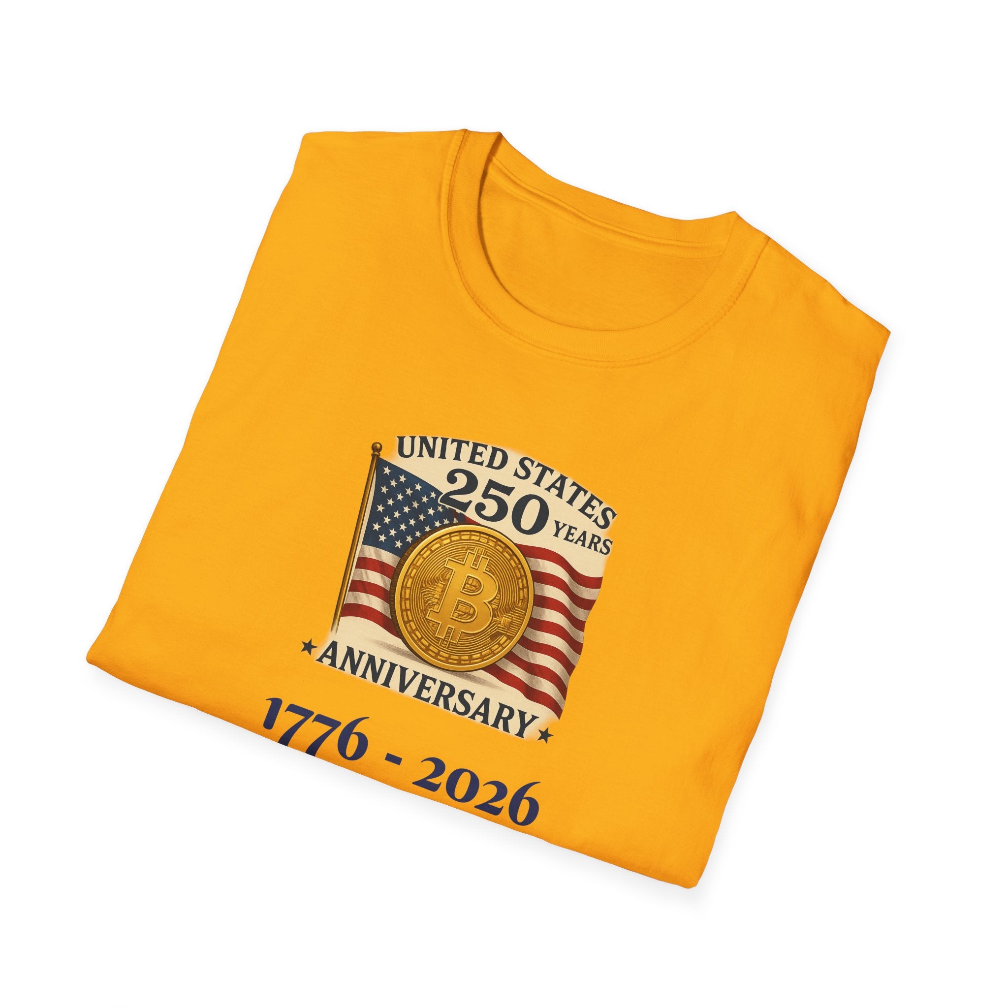 Bitcoin USA 250th Anniversary Bitcoin Tee American Revolution Meets Digital Evolution Patriotic T-Shirt 5 colors 100% cotton