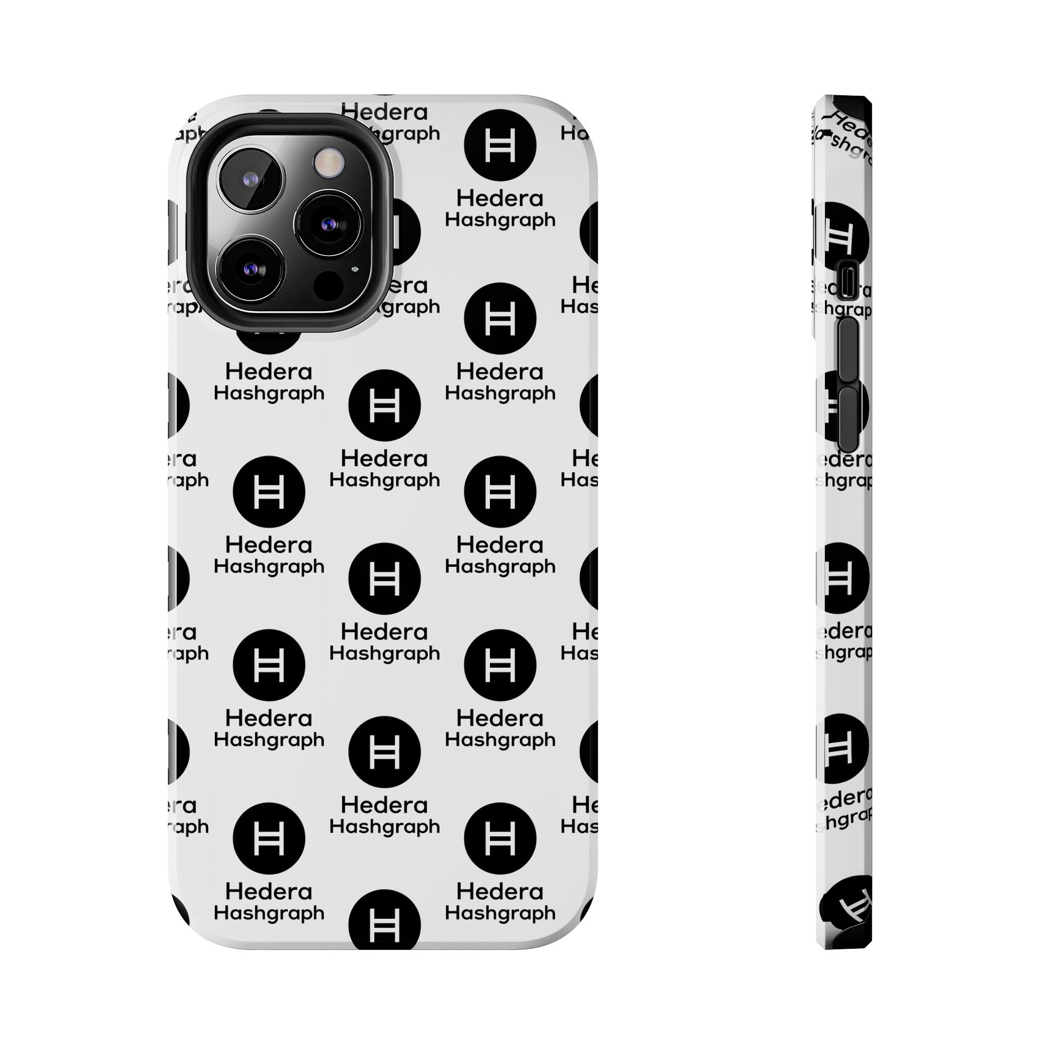 Hedera Hashgraph Tough Phone Case HBAR iPhone Samsung Case Glossy Crypto Phone Cover Impact Resistant Case