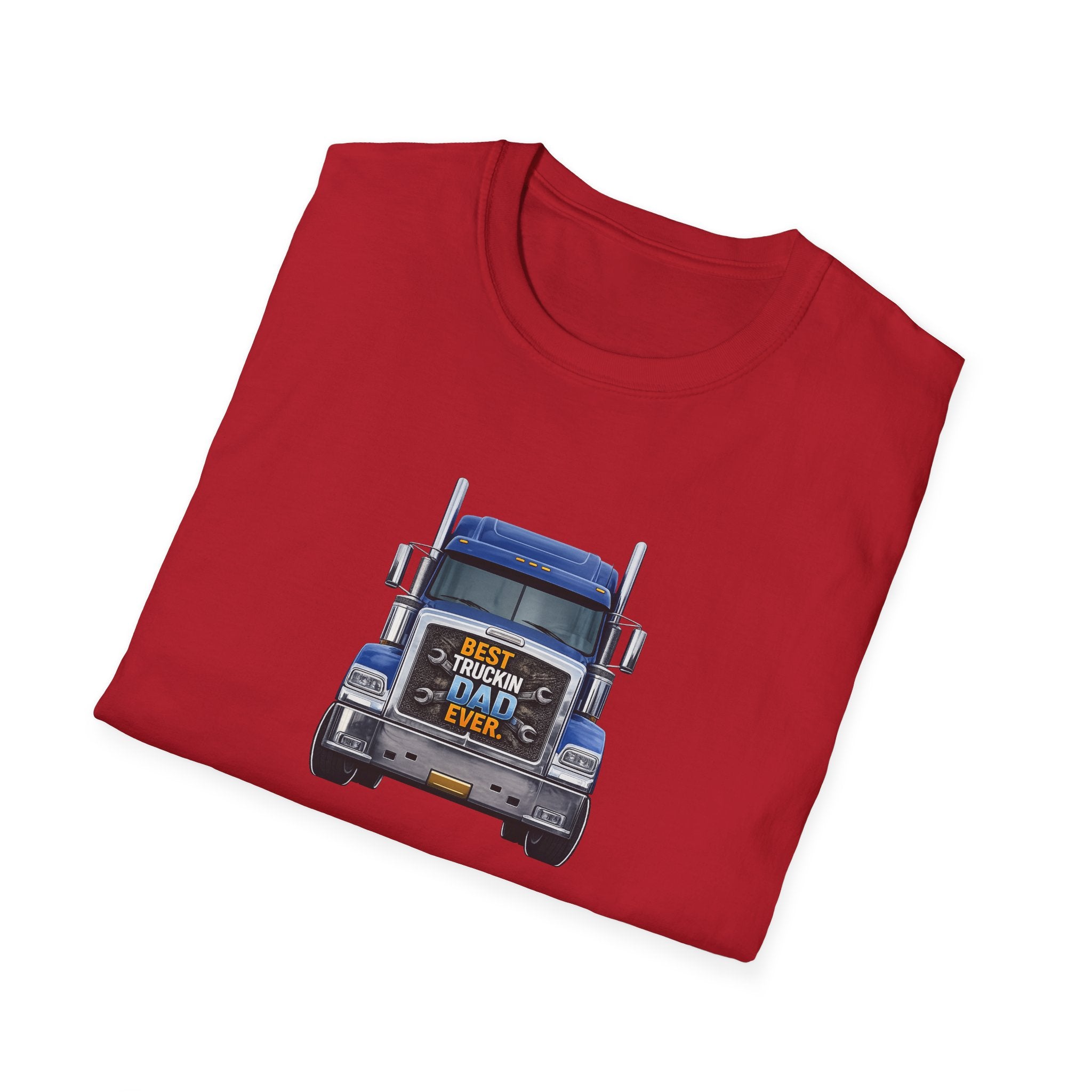 Best Truckin Dad Ever T-Shirt Trucker Dad Shirt Father's Day Gift for Truck Drivers Funny Dad Truck Shirt 5 colors 100% cotton