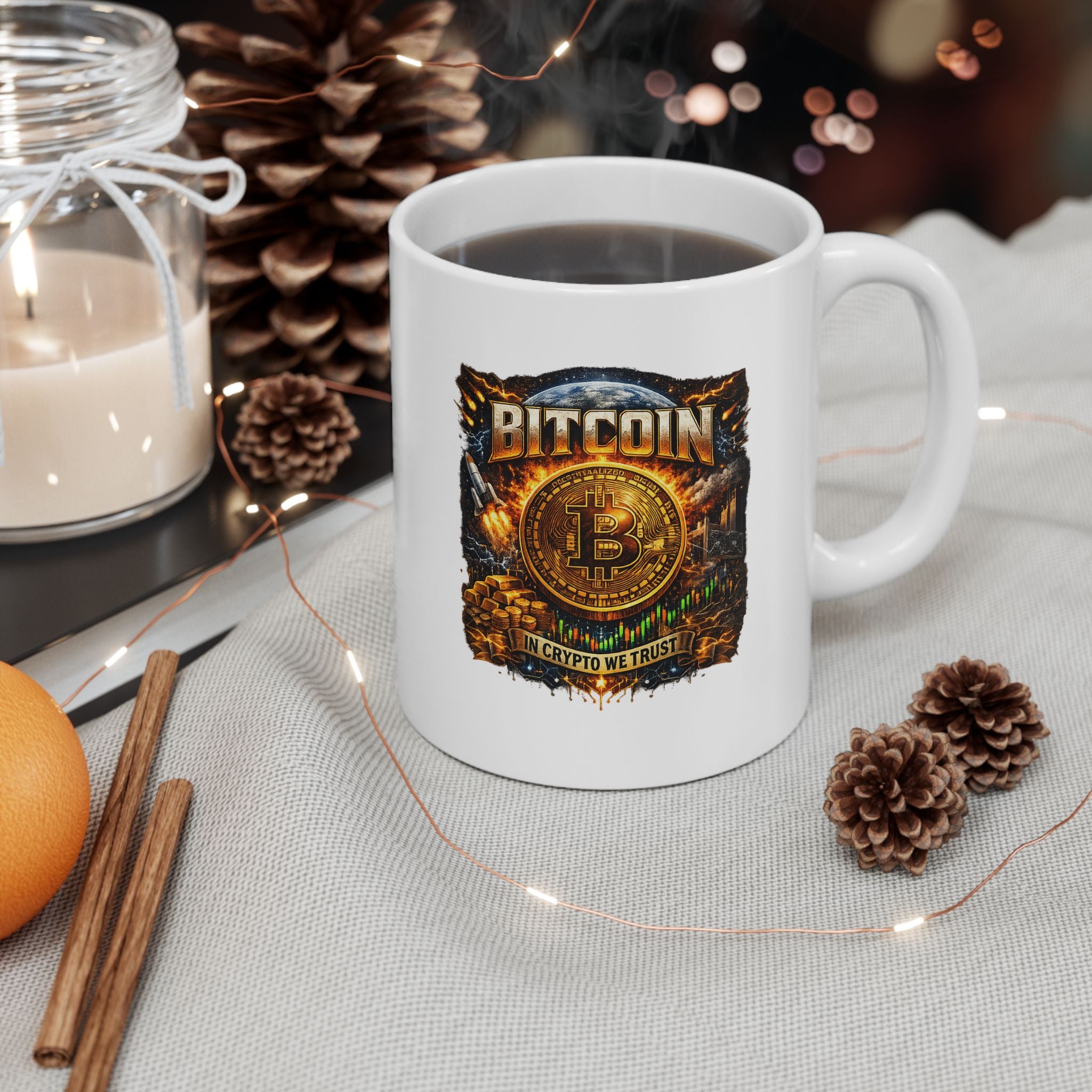 Bitcoin Coffee Mug In Crypto We Trust Mug Crypto Investor Mug Bitcoin Lover Gift Digital Gold Coffee Cup 11 oz