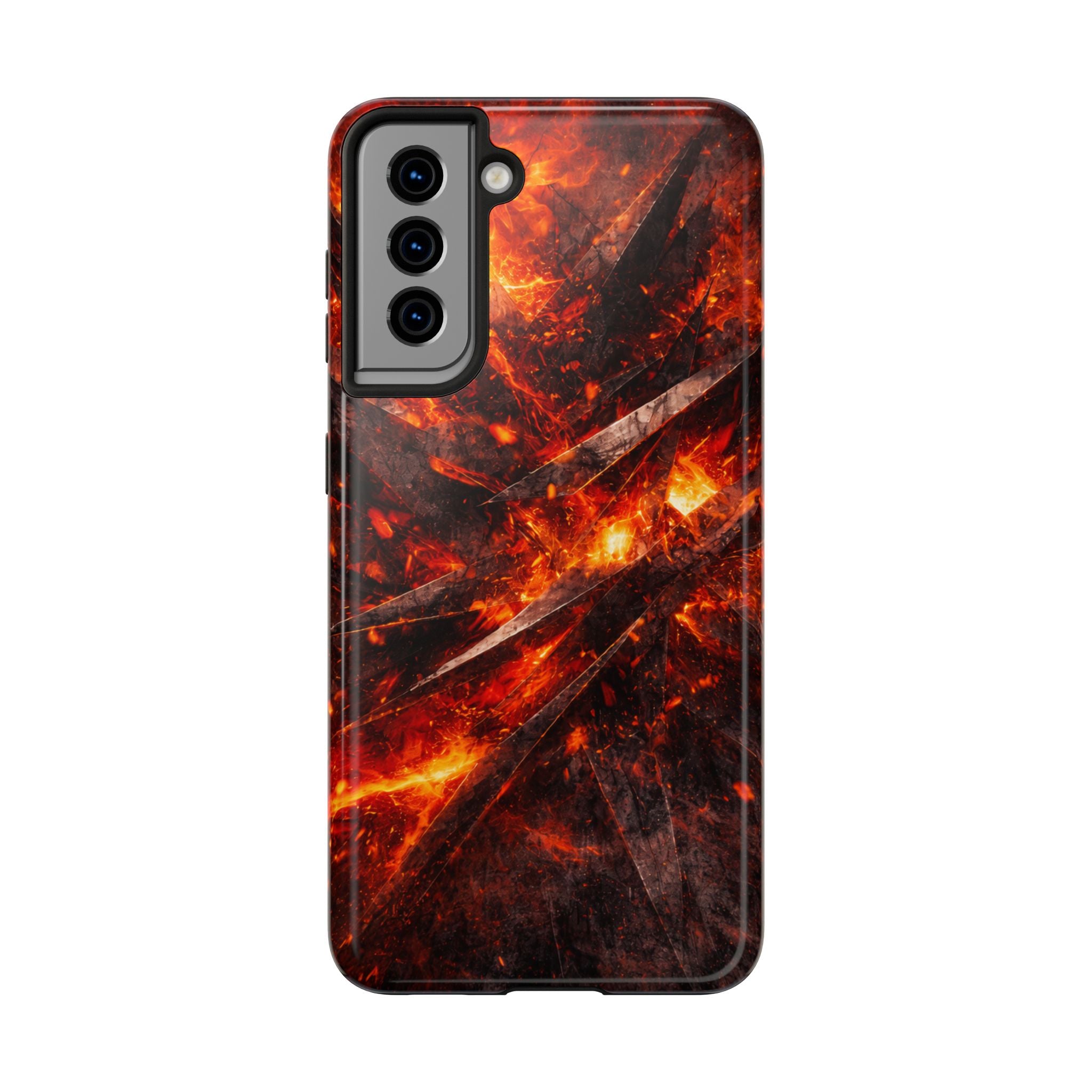 Feurige Abstrakt Robuste Handyhülle Schutzhülle iPhone Samsung Glänzende Schlagfeste Handyhülle