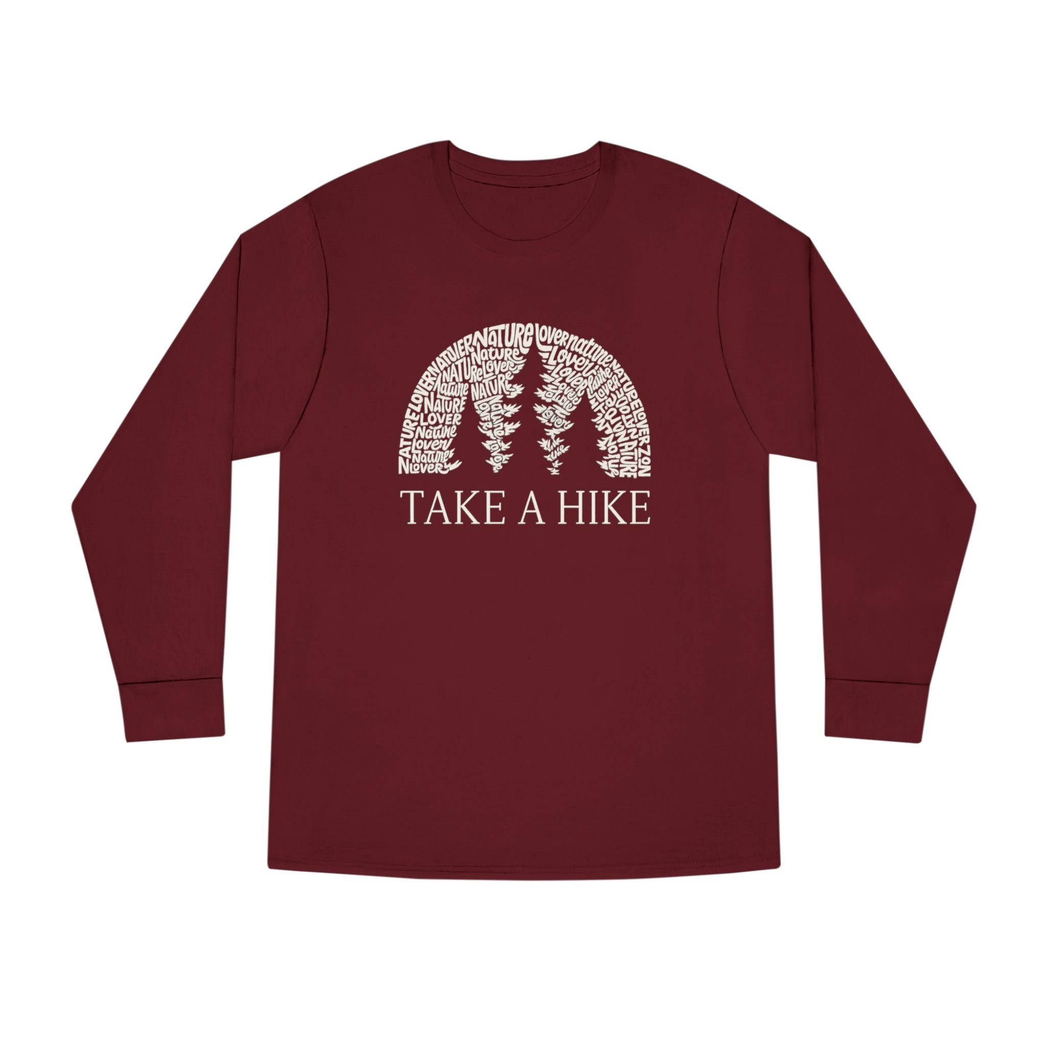 Take a Hike Shirt Nature Lover Hiking Tee Adventure Outdoors Long Sleeve Camper & Hiker Gift 4 colors 100% cotton