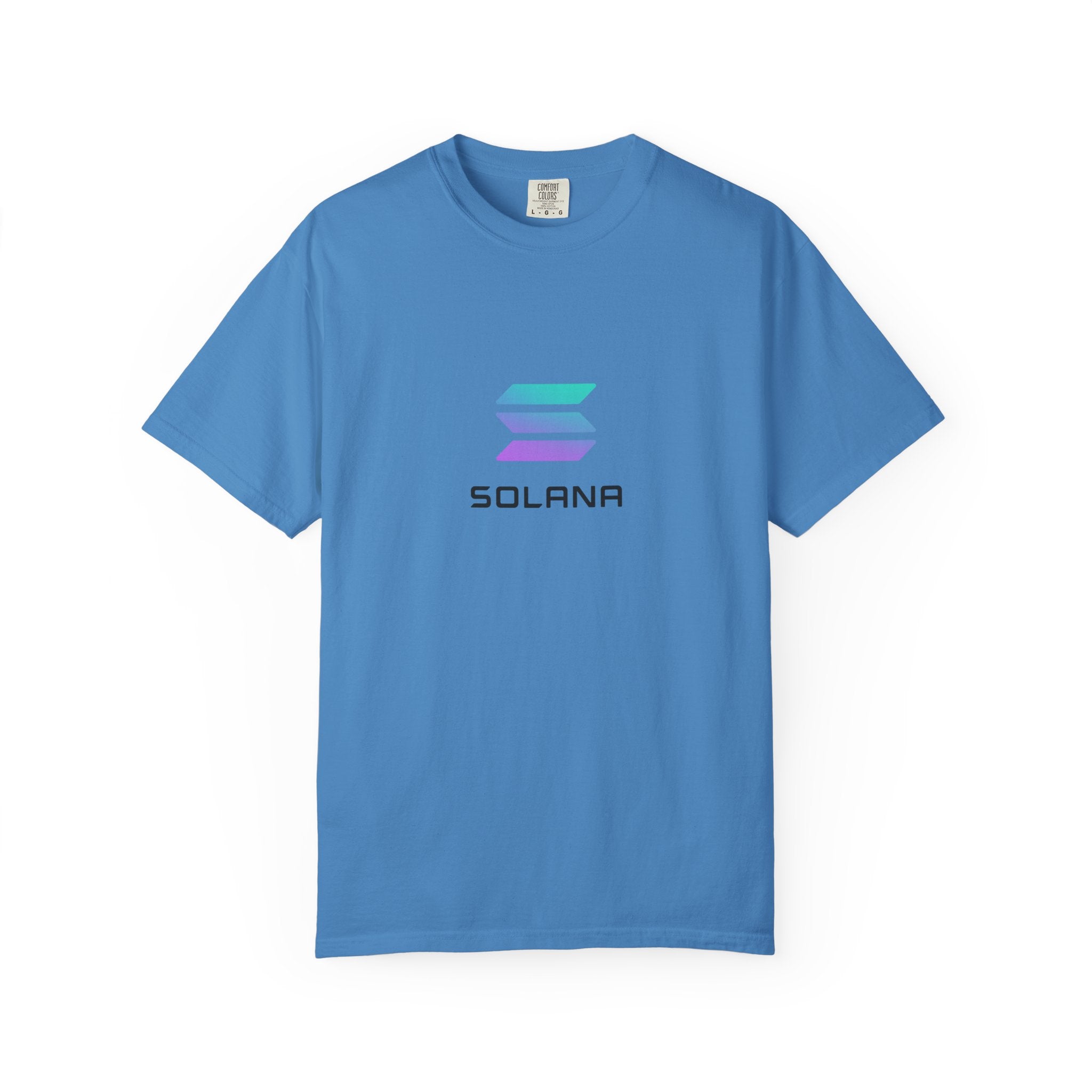 Sats and Stripes Solana Crypto T-Shirt Web3 Blockchain Tee Crypto Trader Gift Investor Fashion Streetwear Blue