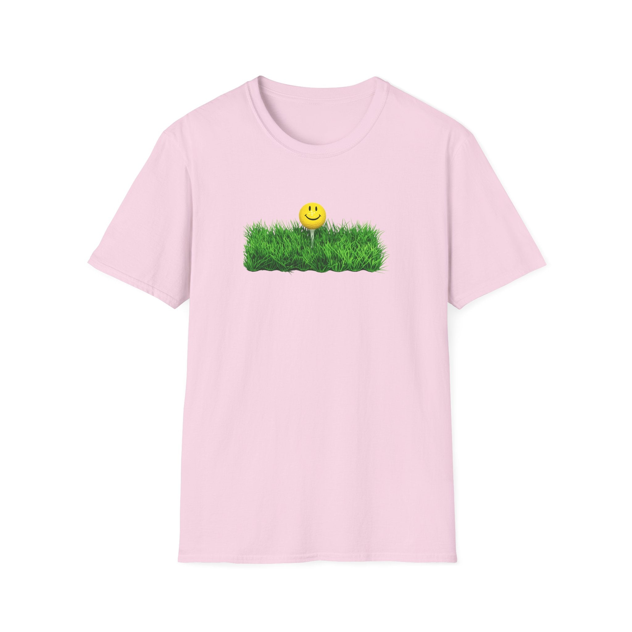 Smiley Face Golf Tee Shirt Happy Golfer Graphic Tee Fun Golf Course Vibes Gift for Golf Lovers 6 colors 100% cotton