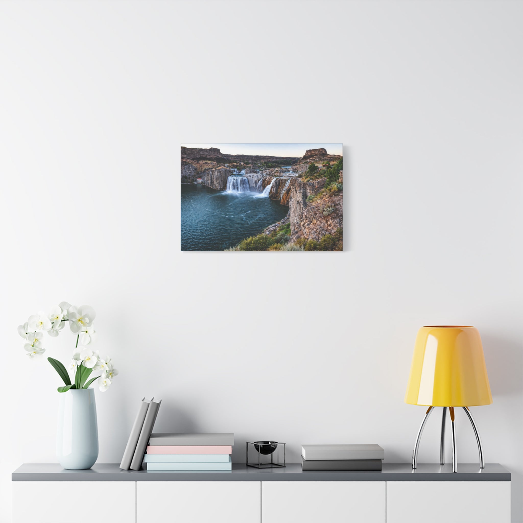 Shoshone Falls Canvas Twin Falls Waterfall Wall Art Snake River Canyon Landscape Large Scenic Home Decor Stretched 1.25 6 Sizes