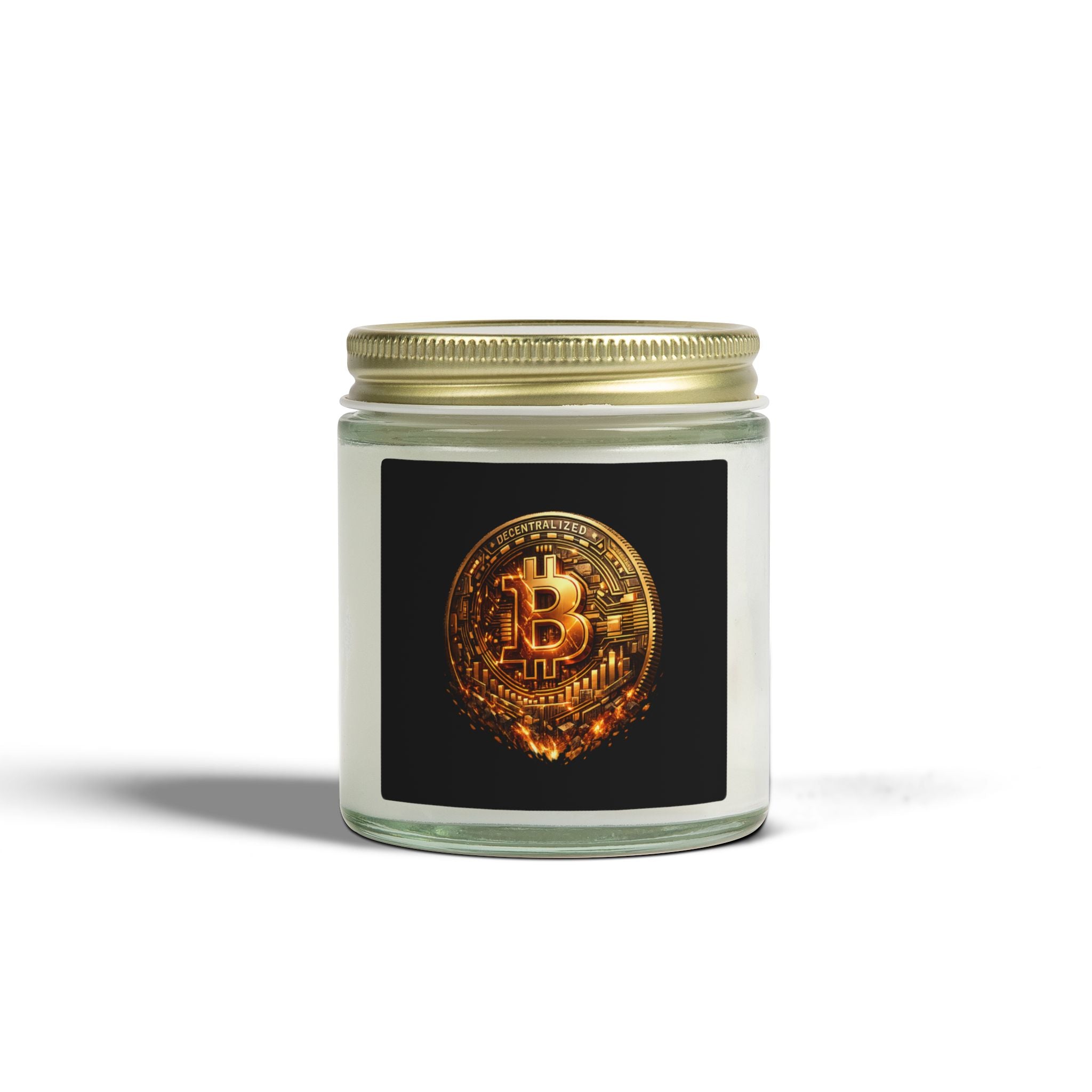 Burning Bitcoin Coin Candle Coconut Apricot Wax 4oz 9oz 8 scents available